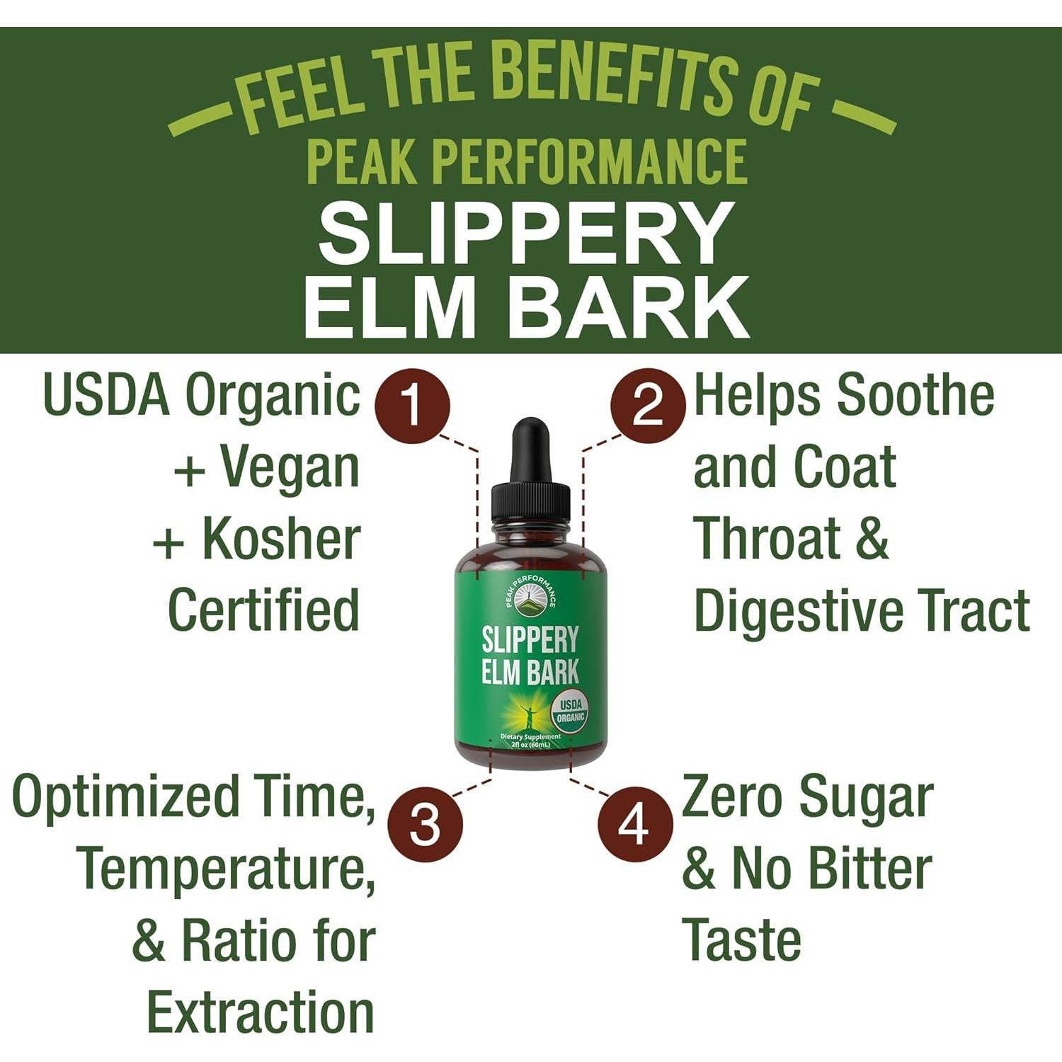 Extracto de Olmo Resbaladizo Líquido Peak Performance 140g