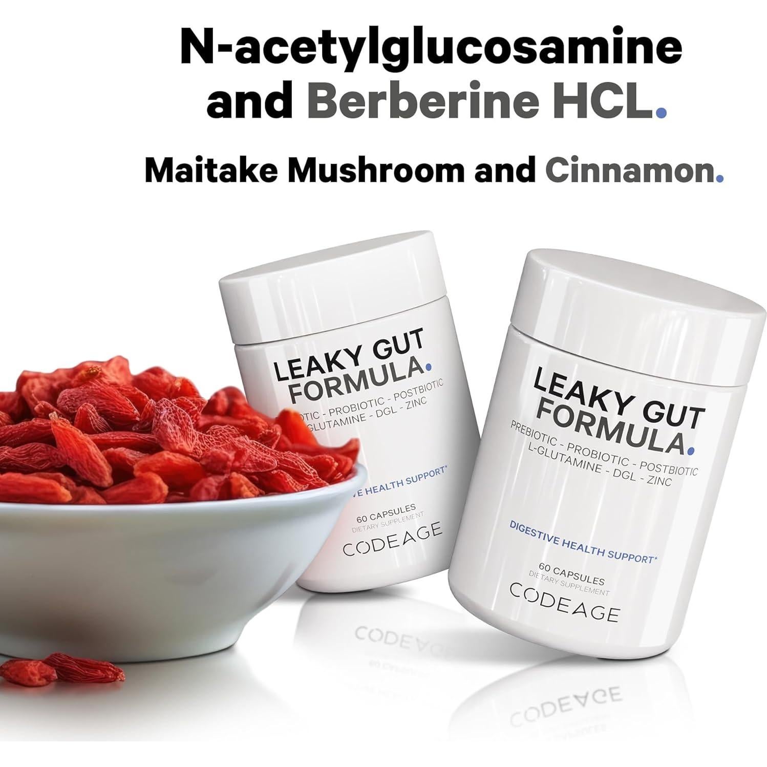 Suplemento Intestino Permeable Codeage 60 Cápsulas Veganas