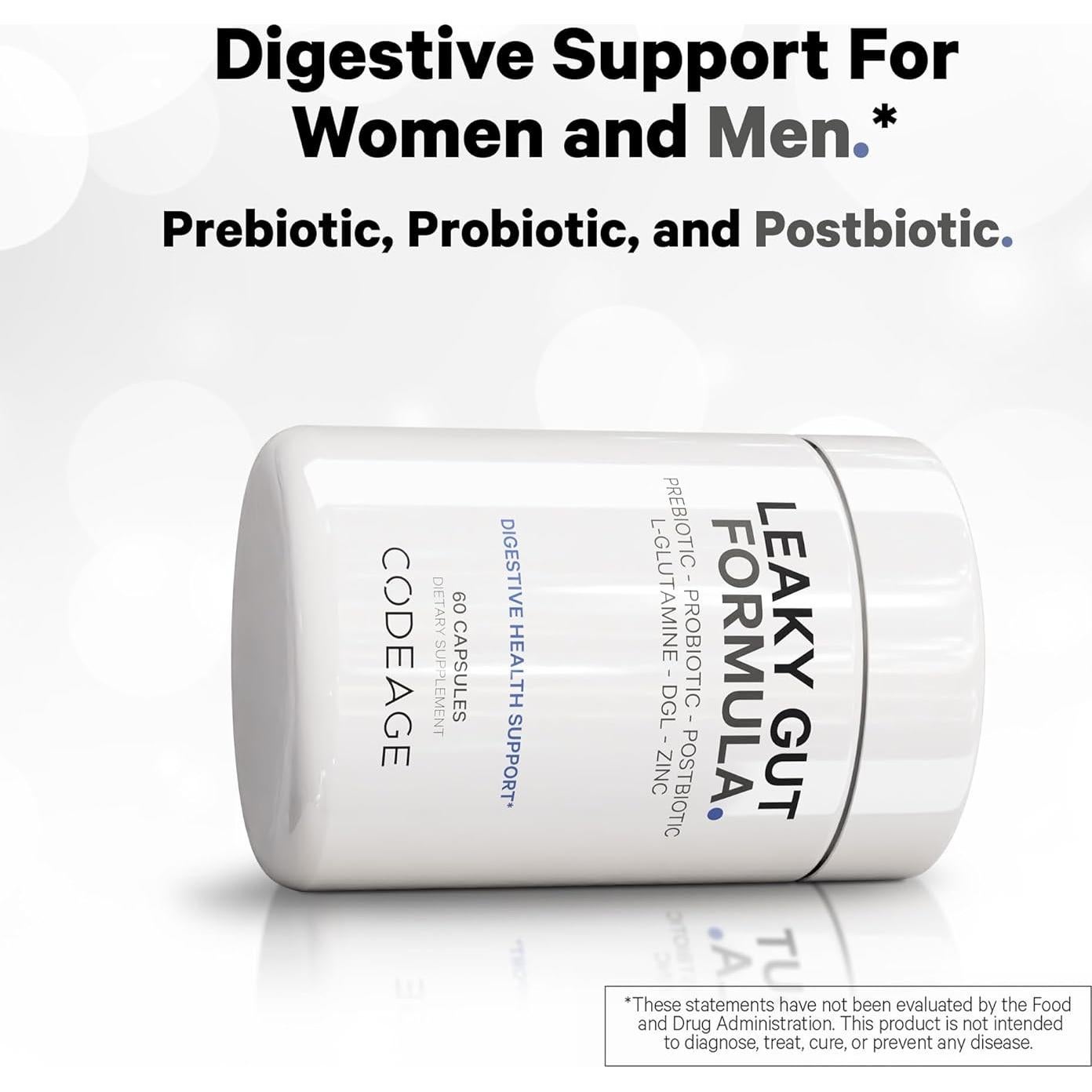 Suplemento Intestino Permeable Codeage 60 Cápsulas Veganas