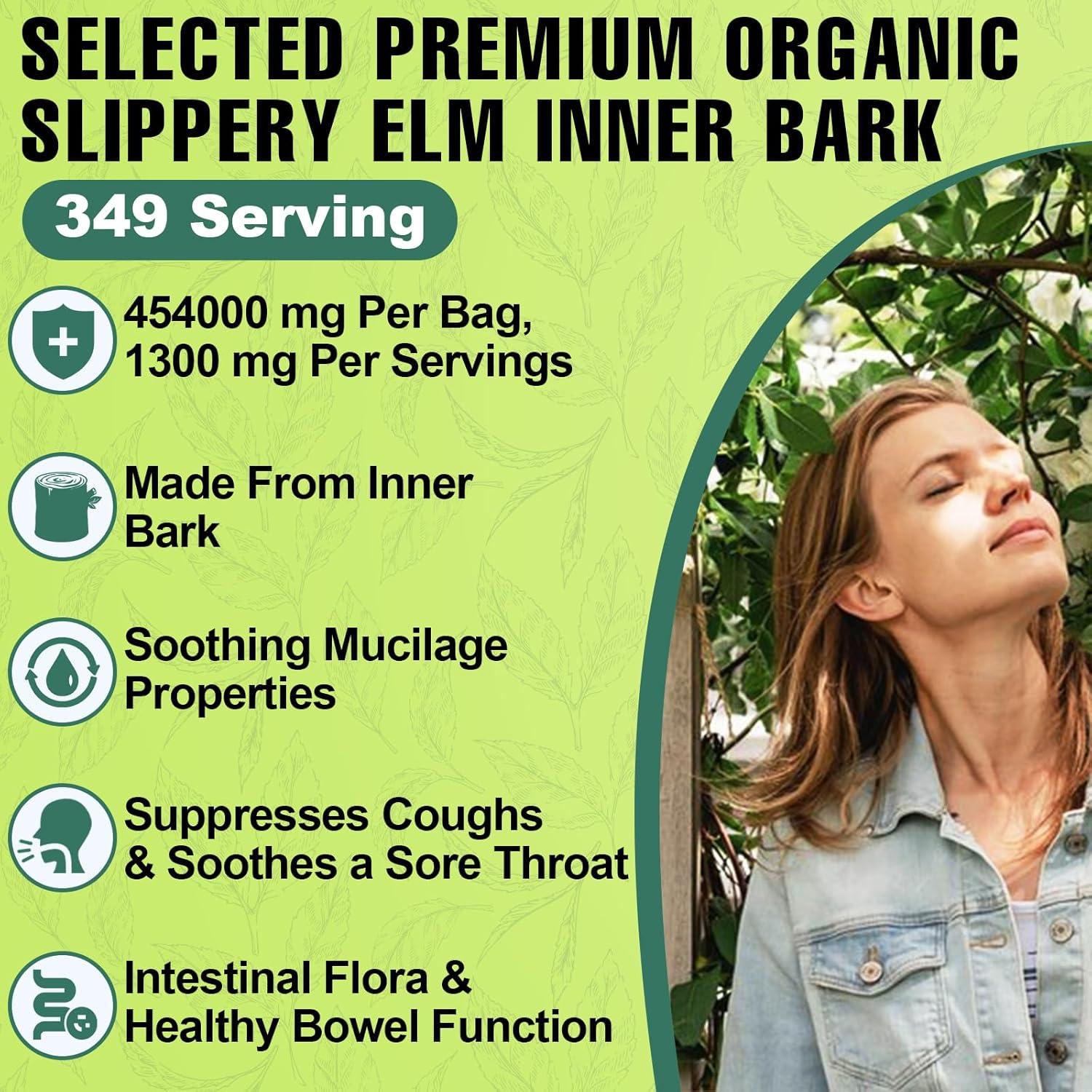 Polvo de Corteza de Olmo Resbaladizo Heucves 454g - 349 Porciones