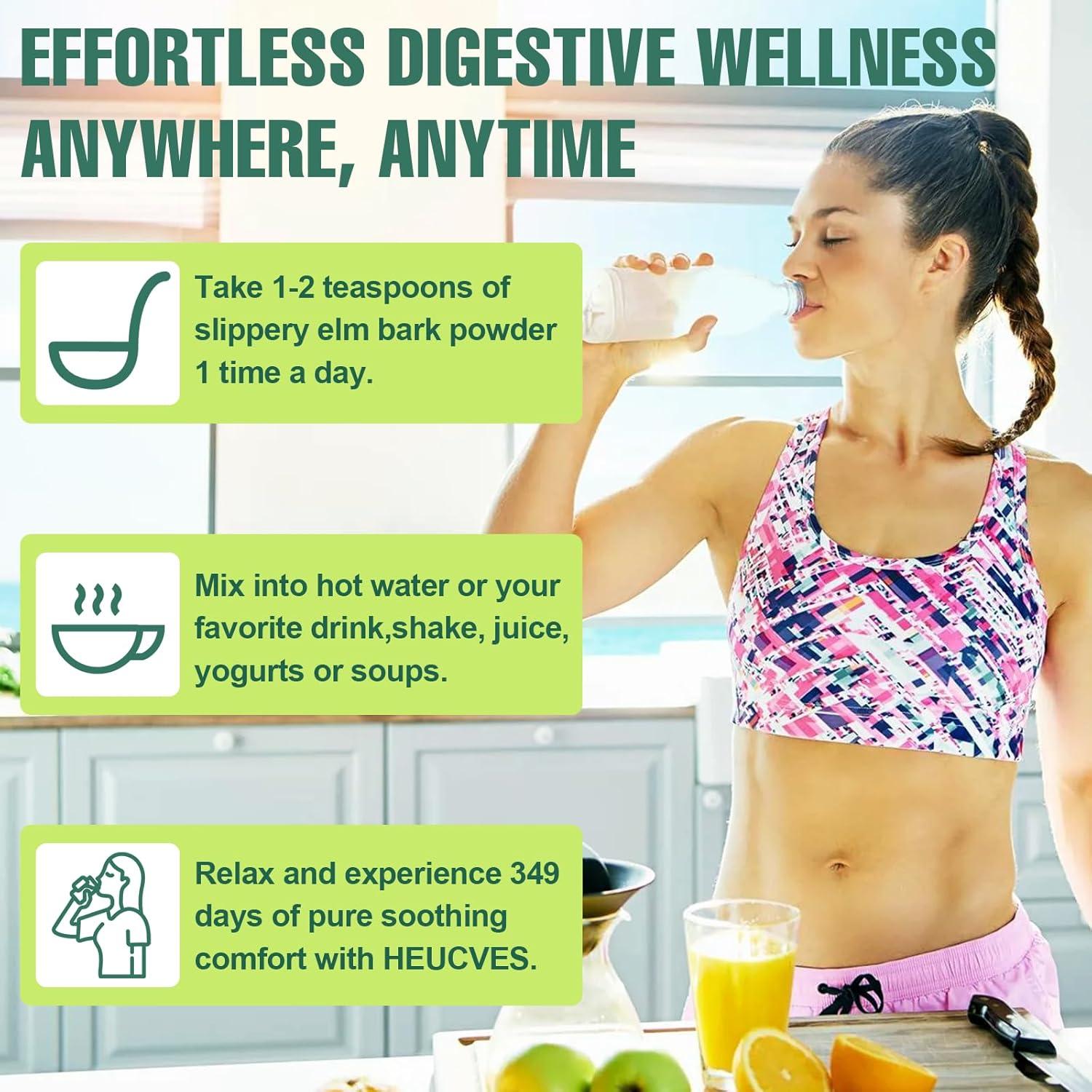 Polvo de Corteza de Olmo Resbaladizo Heucves 454g - 349 Porciones