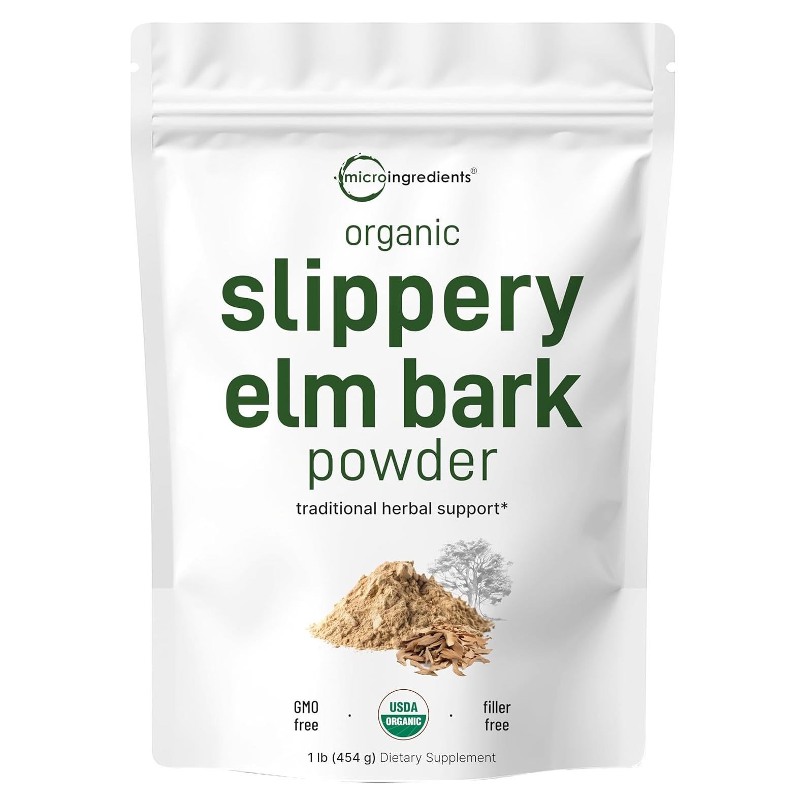 Polvo de Olmo Resbaladizo Orgánico Micro Ingredients 450g