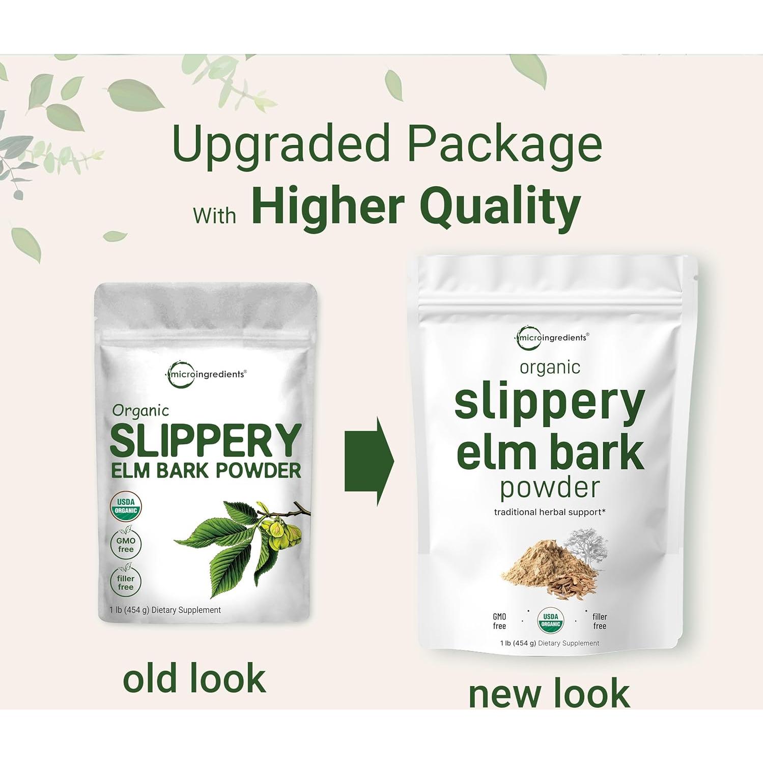 Polvo de Olmo Resbaladizo Orgánico Micro Ingredients 450g