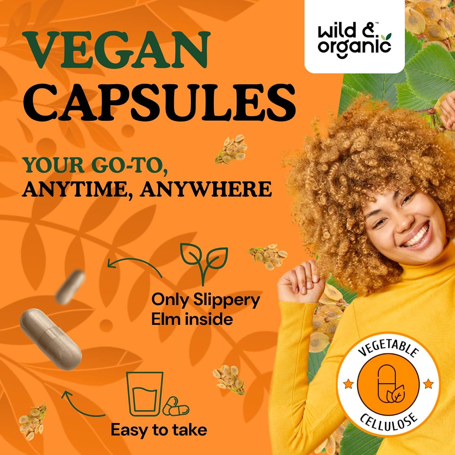 Cápsulas de Olmo Resbaladizo Silvestre y Orgánico 1000 mg - 90 Unidades