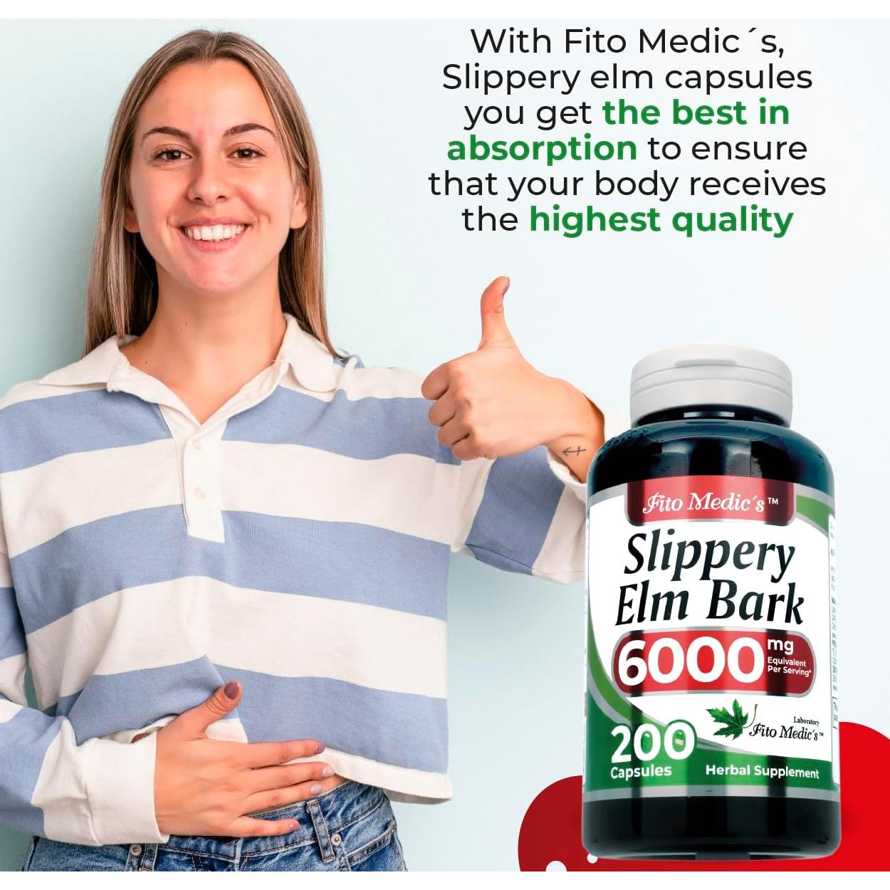 Cápsulas de Olmo Resbaladizo Fito Medic's 200 Caps 6000 mg