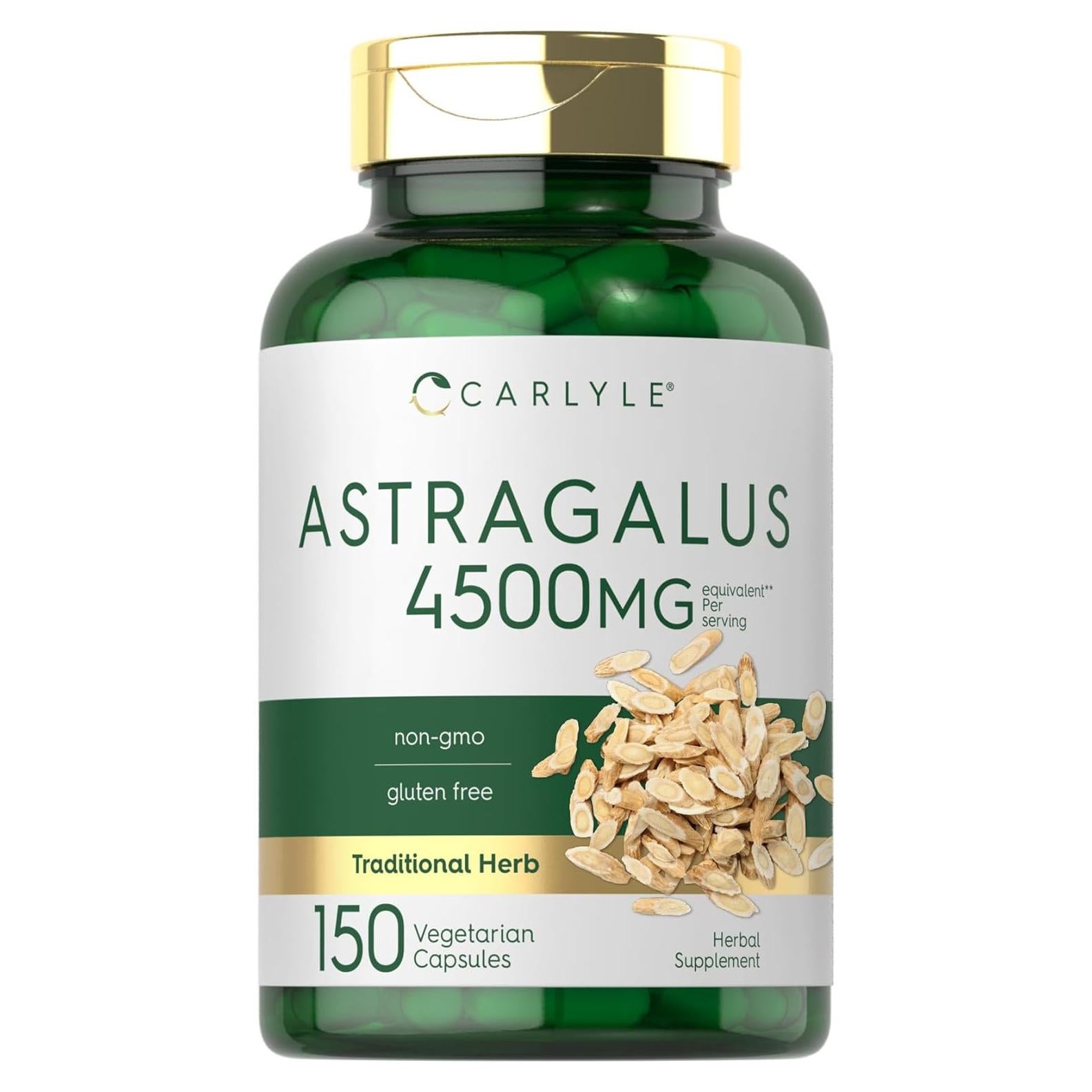 Cápsulas de Raíz de Astrágalo Carlyle 4500mg - Suplemento Vegetariano