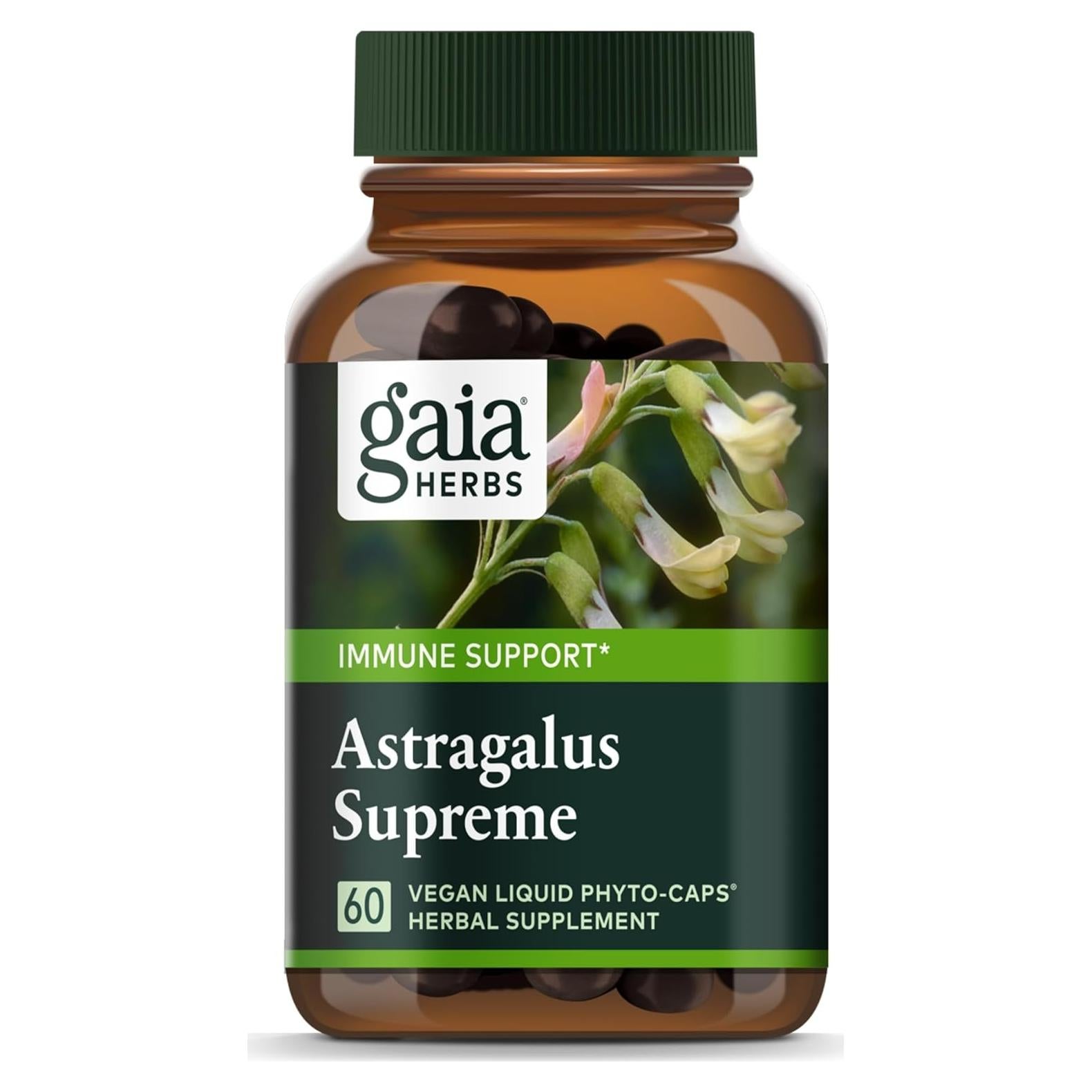 Suplemento Herbal Gaia Herbs Astragalus Supreme 60 Cápsulas