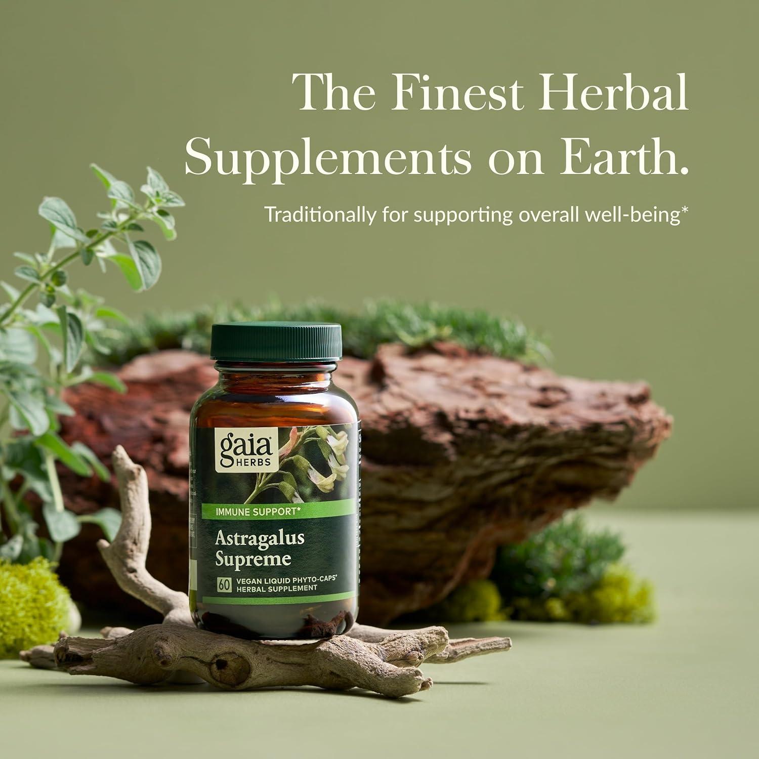 Suplemento Herbal Gaia Herbs Astragalus Supreme 60 Cápsulas