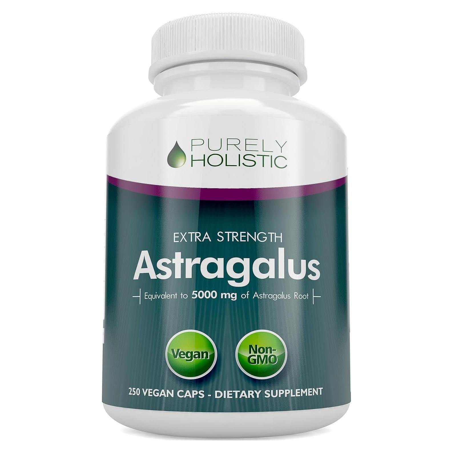 Cápsulas de Astrágalo 5000 mg Purely Holistic - 250 Unidades