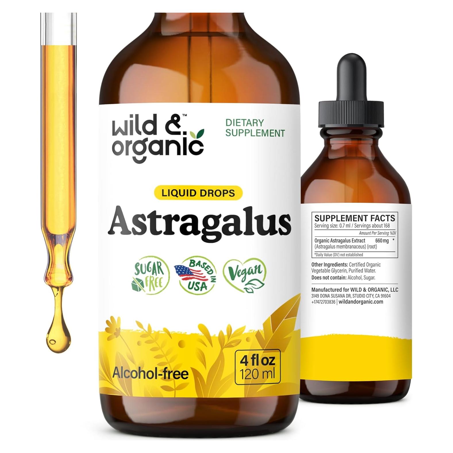 Tintura de Astrágalo Silvestre Wild & Organic 118 ml - Vegana