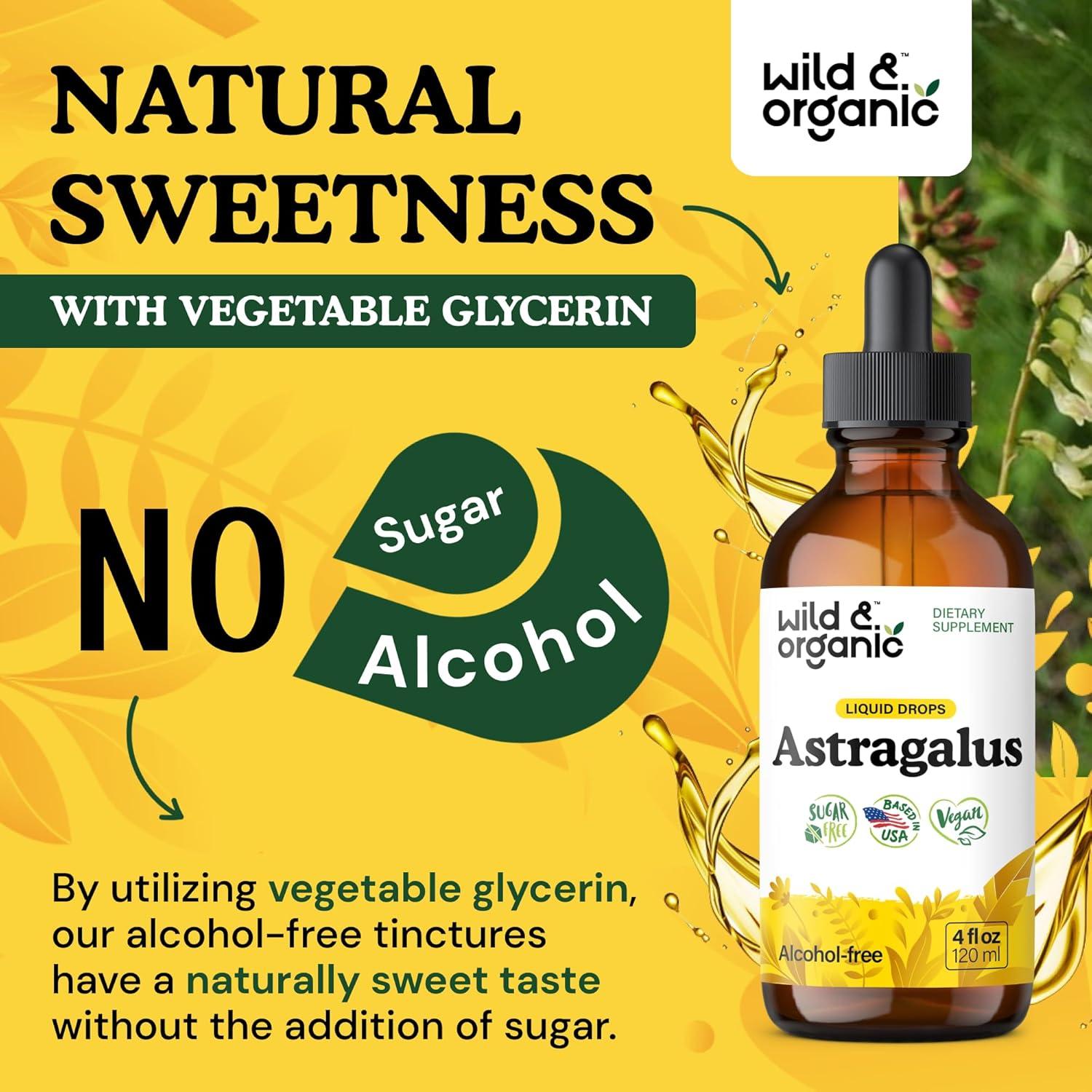 Tintura de Astrágalo Silvestre Wild & Organic 118 ml - Vegana