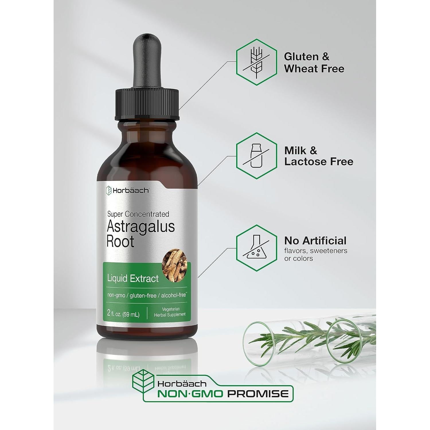 Extracto Líquido de Raíz de Astrágalo Horbäach 60 ml Sin Alcohol