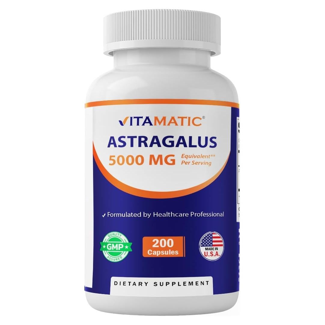 Cápsulas de Astrágalo Vitamatic 200 Veganas 500mg - Sin OGM