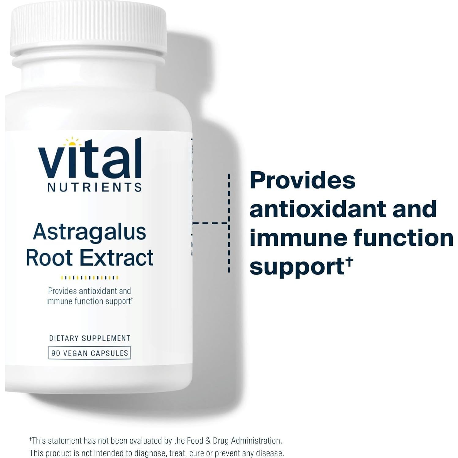 Extracto de Raíz de Astrágalo Vital Nutrients 300 mg - 90 Cápsulas