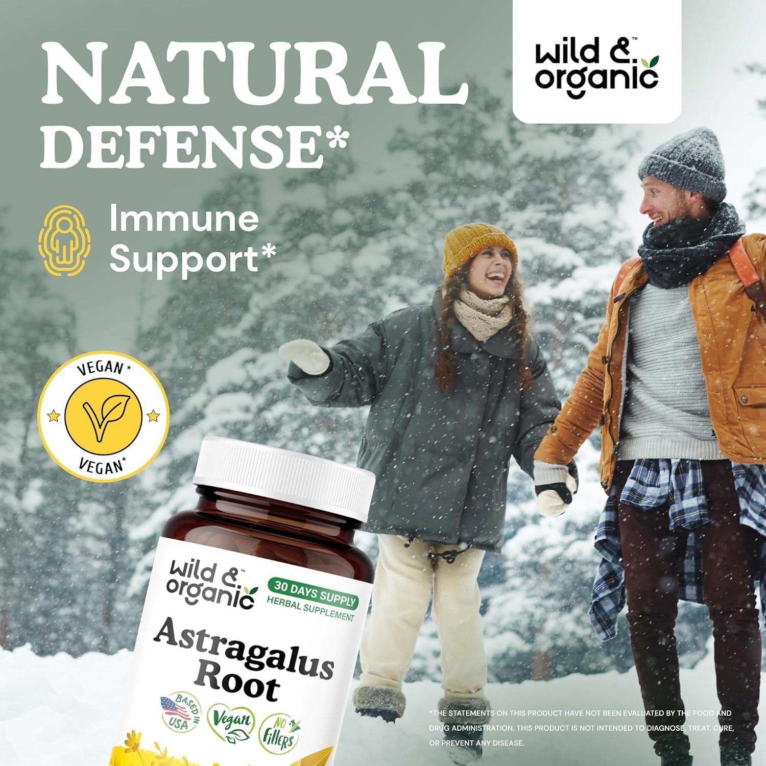 Cápsulas de Raíz de Astrágalo Silvestre 1200 mg - Vegano - 60 Unidades