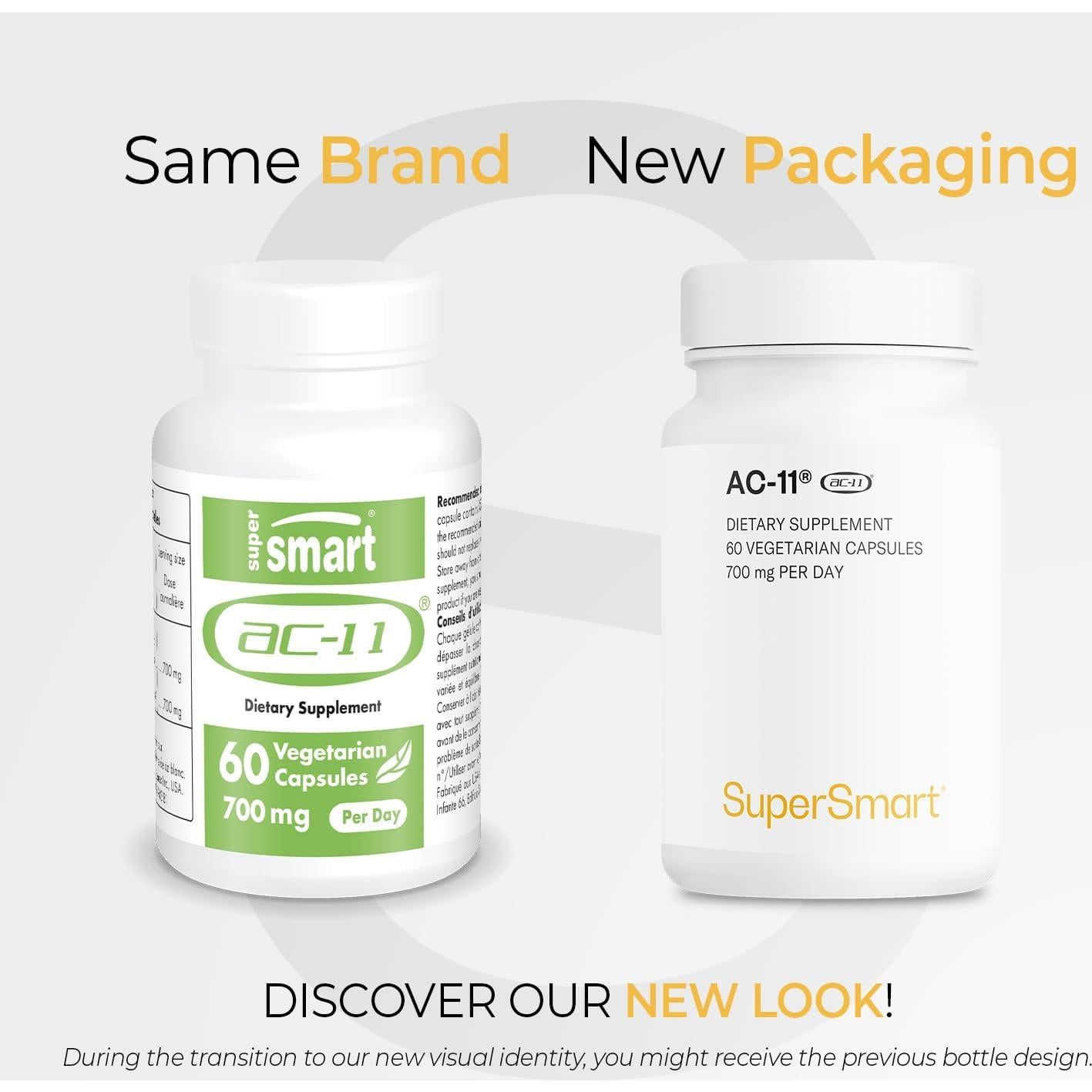 Suplemento AC-11 Supersmart 700mg - Extracto Una de Gato 60 Cápsulas