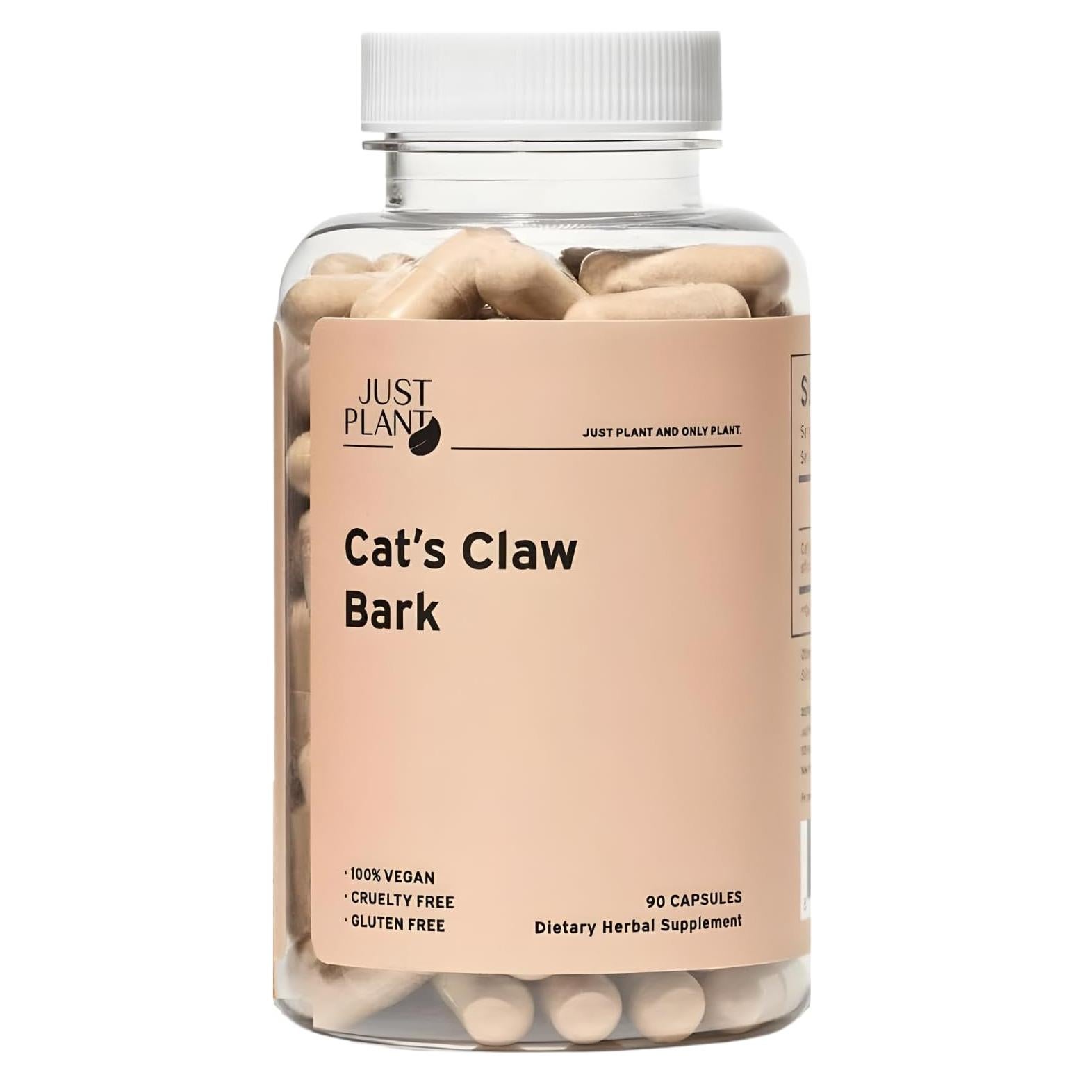 Extracto de Uña de Gato Just Plant 750 mg 90 Cápsulas Veganas