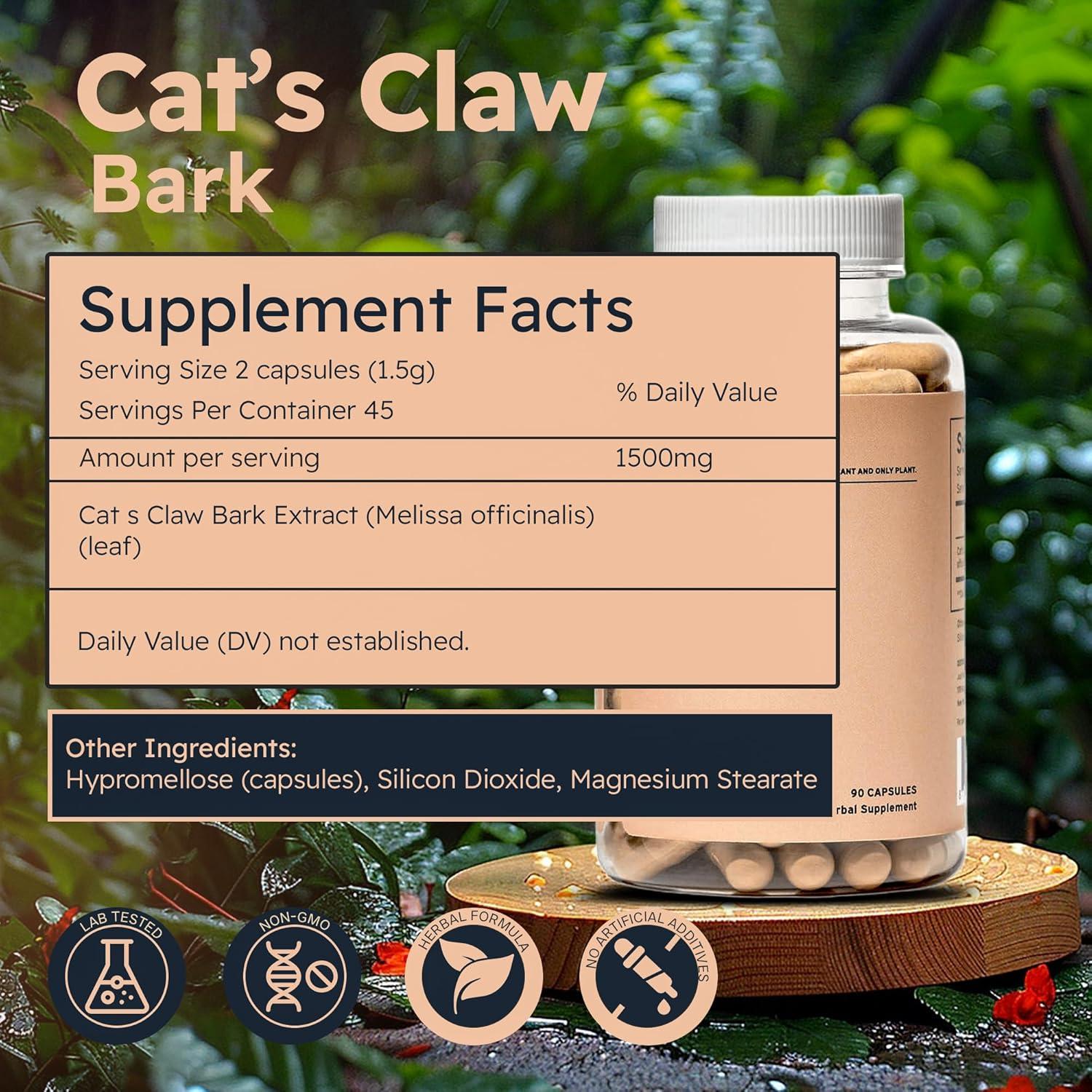 Extracto de Uña de Gato Just Plant 750 mg 90 Cápsulas Veganas