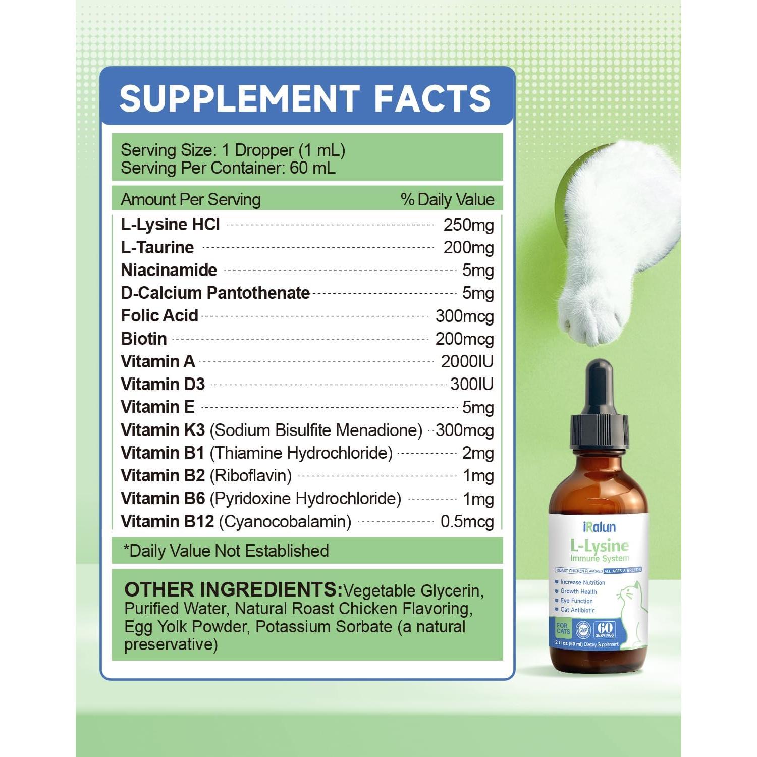 L-Lisina para Gatos Freenet - Gotas Sabor Pollo 127g