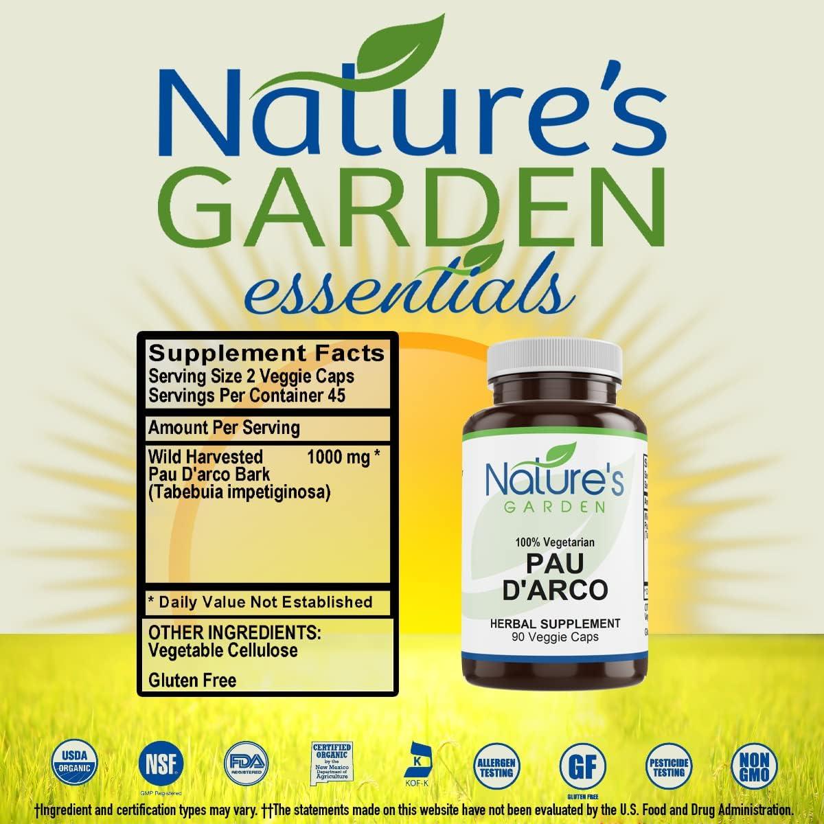 Pau D' Arco Esenciales del Jardín - 90 Cápsulas Vegetales