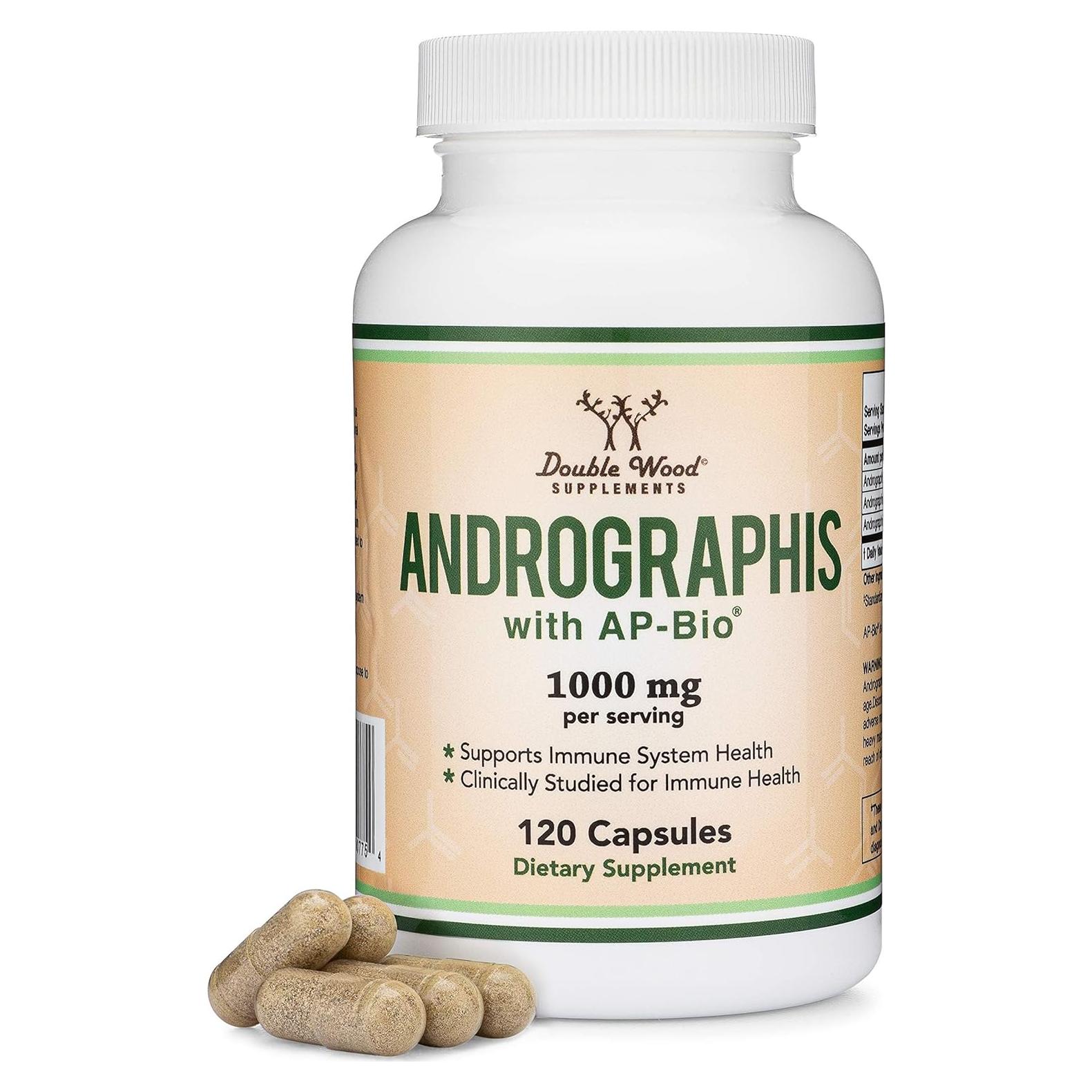 Cápsulas de Andrographis Max Double Wood 1000mg 120 unidades