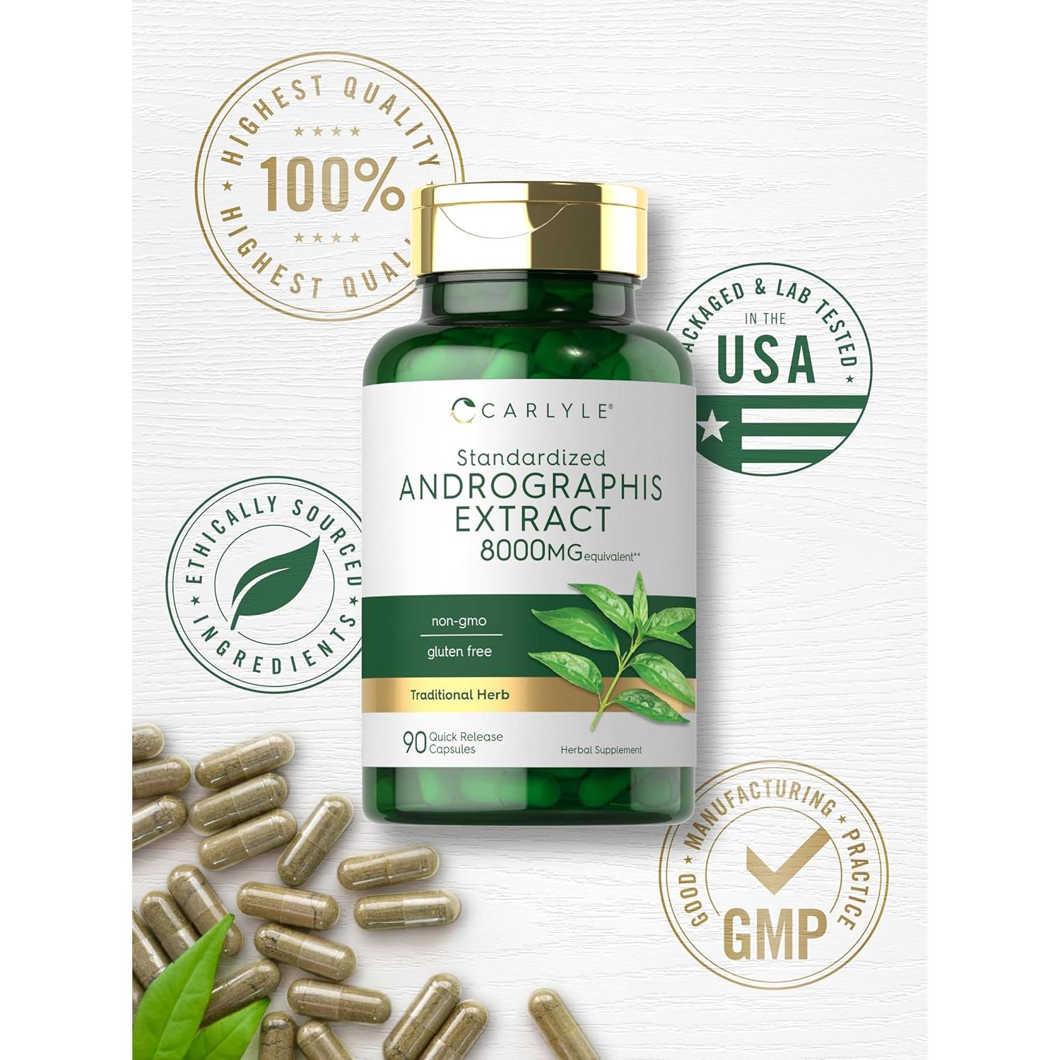 Cápsulas de Andrographis Paniculata Carlyle 8000mg 90 Píldoras