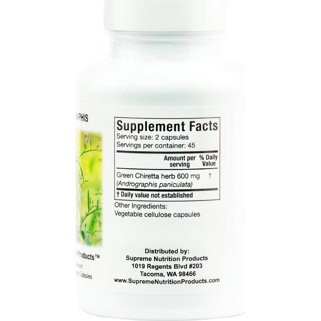 Cápsulas Vegetarianas Andrographis Suprema 90 Unidades