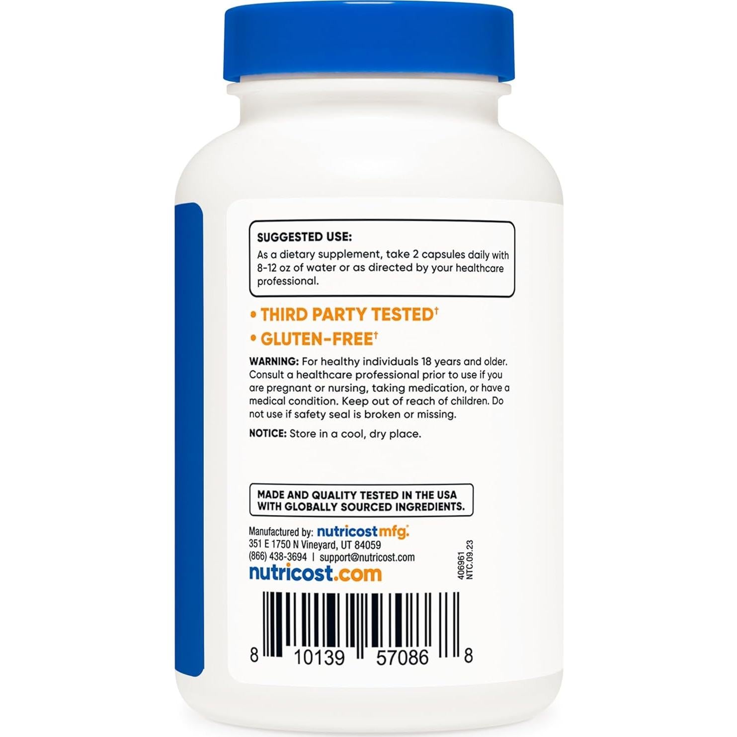 Cápsulas de Extracto de Andrographis Nutricost 1000mg 120 Unidades