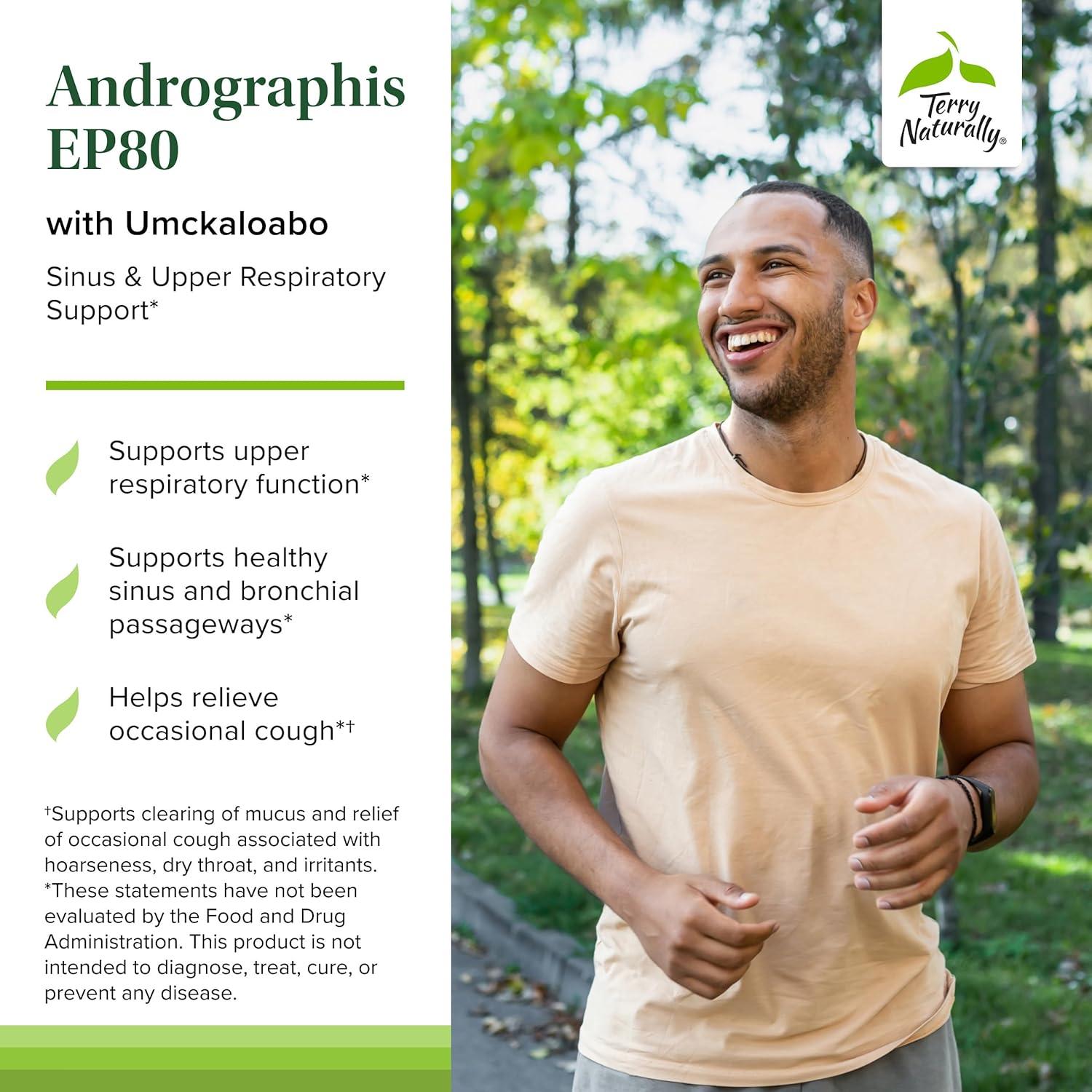 Terry Naturally Andrographis EP80 - Suplemento Vegano 60 Cápsulas