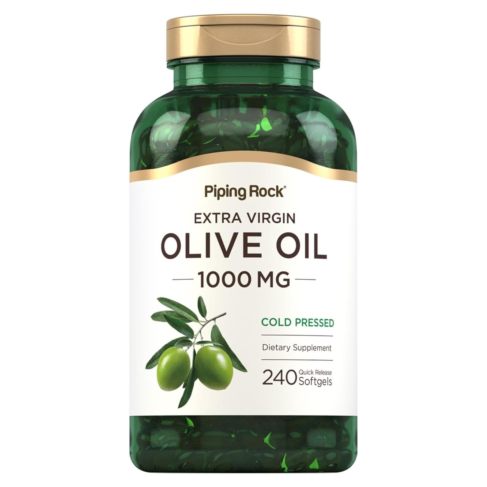 Cápsulas de Gel Suave Piping Rock Aceite de Oliva 1000mg 240 Unidades