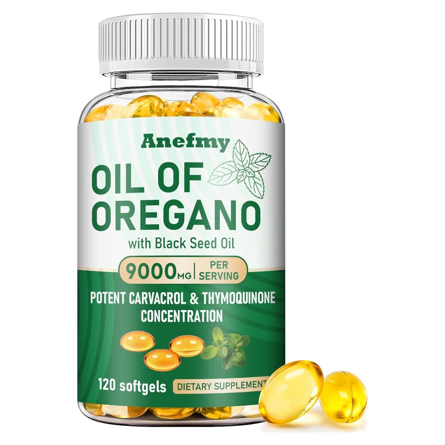 Cápsulas de Aceite de Orégano Anefmy 120 Unidades 2 en 1