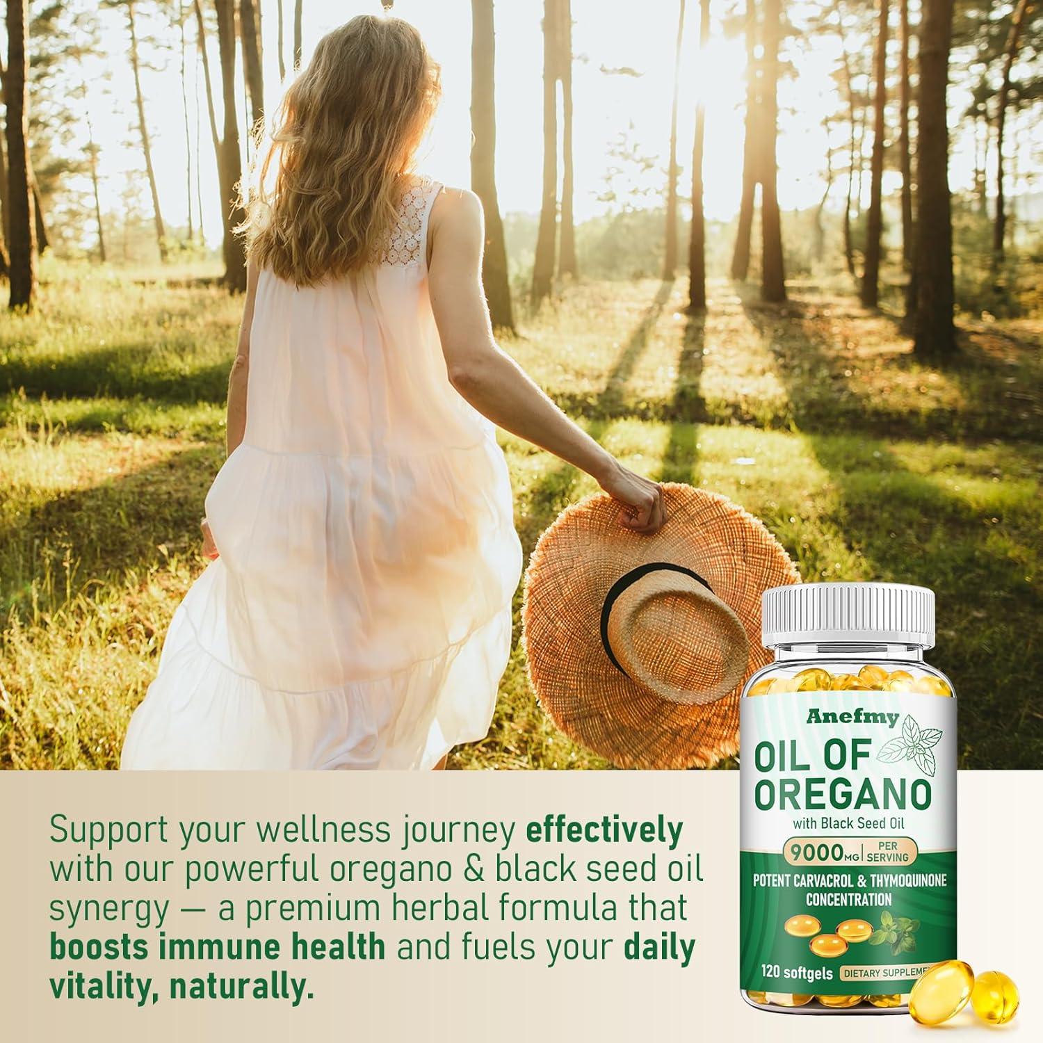 Cápsulas de Aceite de Orégano Anefmy 120 Unidades 2 en 1