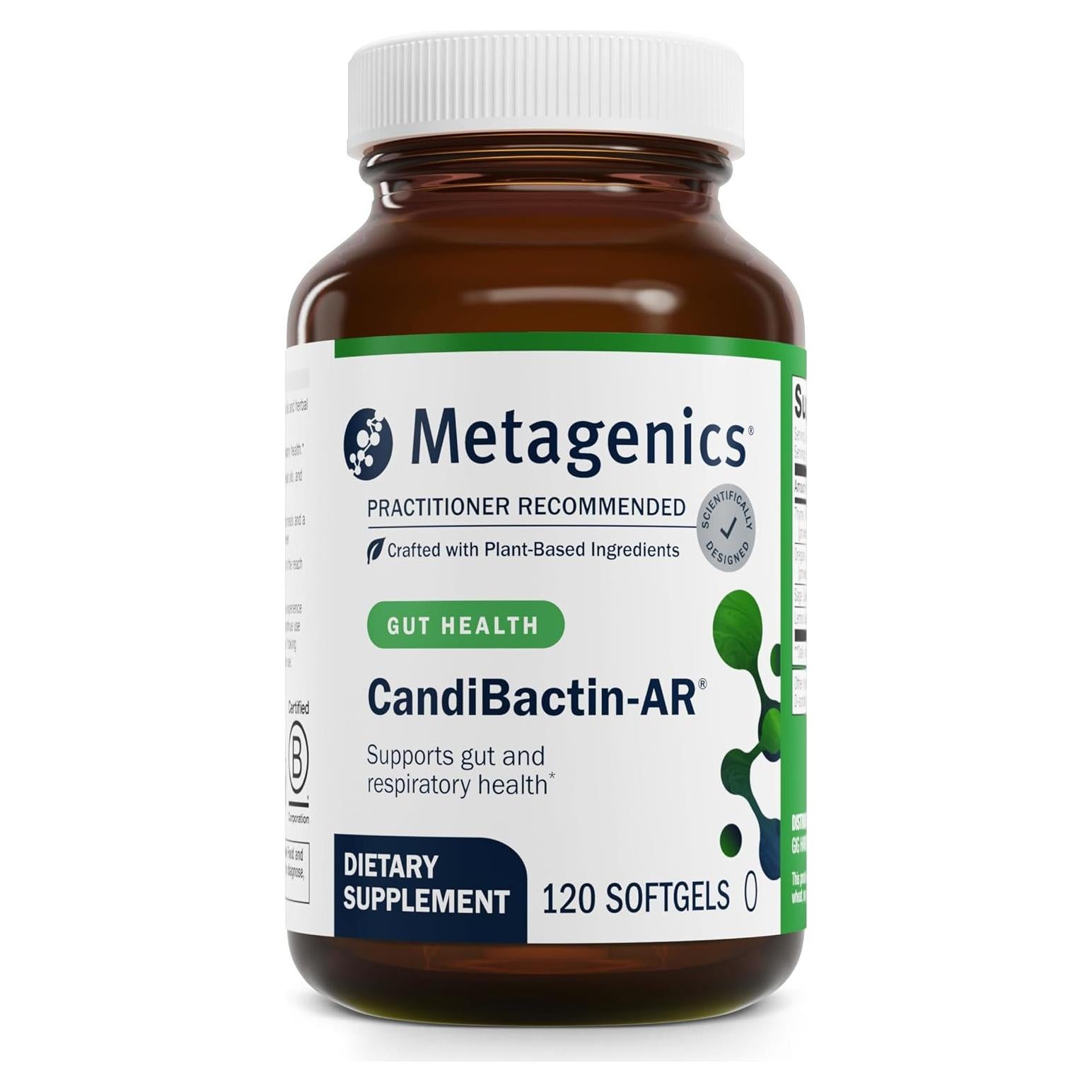CandiBactin-AR Metagenics - 120 Cápsulas Digestivas Sin Gluten