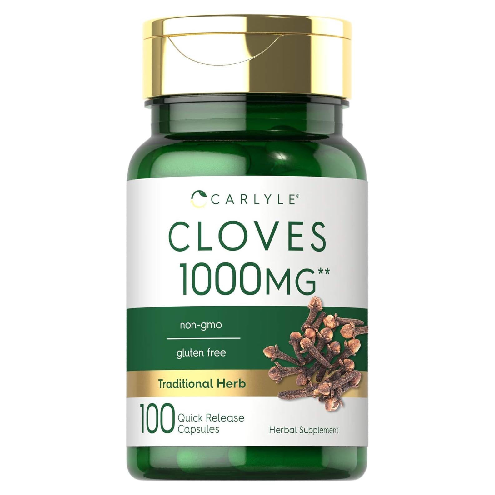 Suplemento de Clavos Carlyle 1000mg 100 Cápsulas Sin OGM