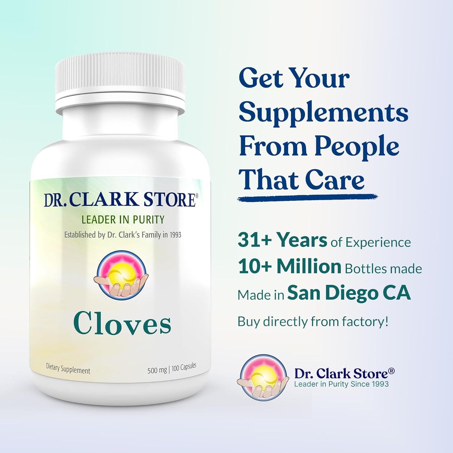 Suplemento Digestivo Dr. Clark Clavos de Olor 500 mg 100 Cápsulas