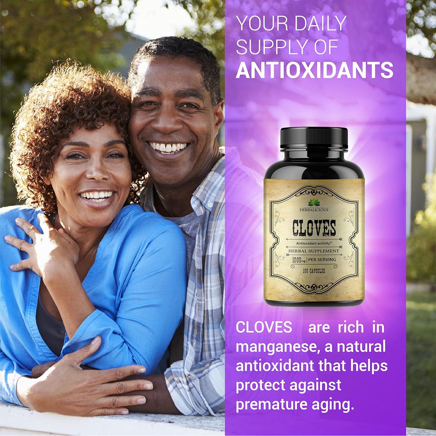 Cápsulas de Clavo Herbalicious - 100 Caps - Suplemento Natural