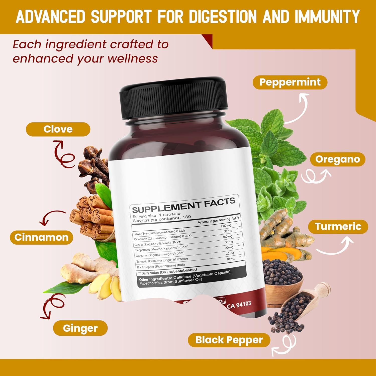 Suplemento Liposomal HarmoVira 180 Cápsulas Veganas Digestión