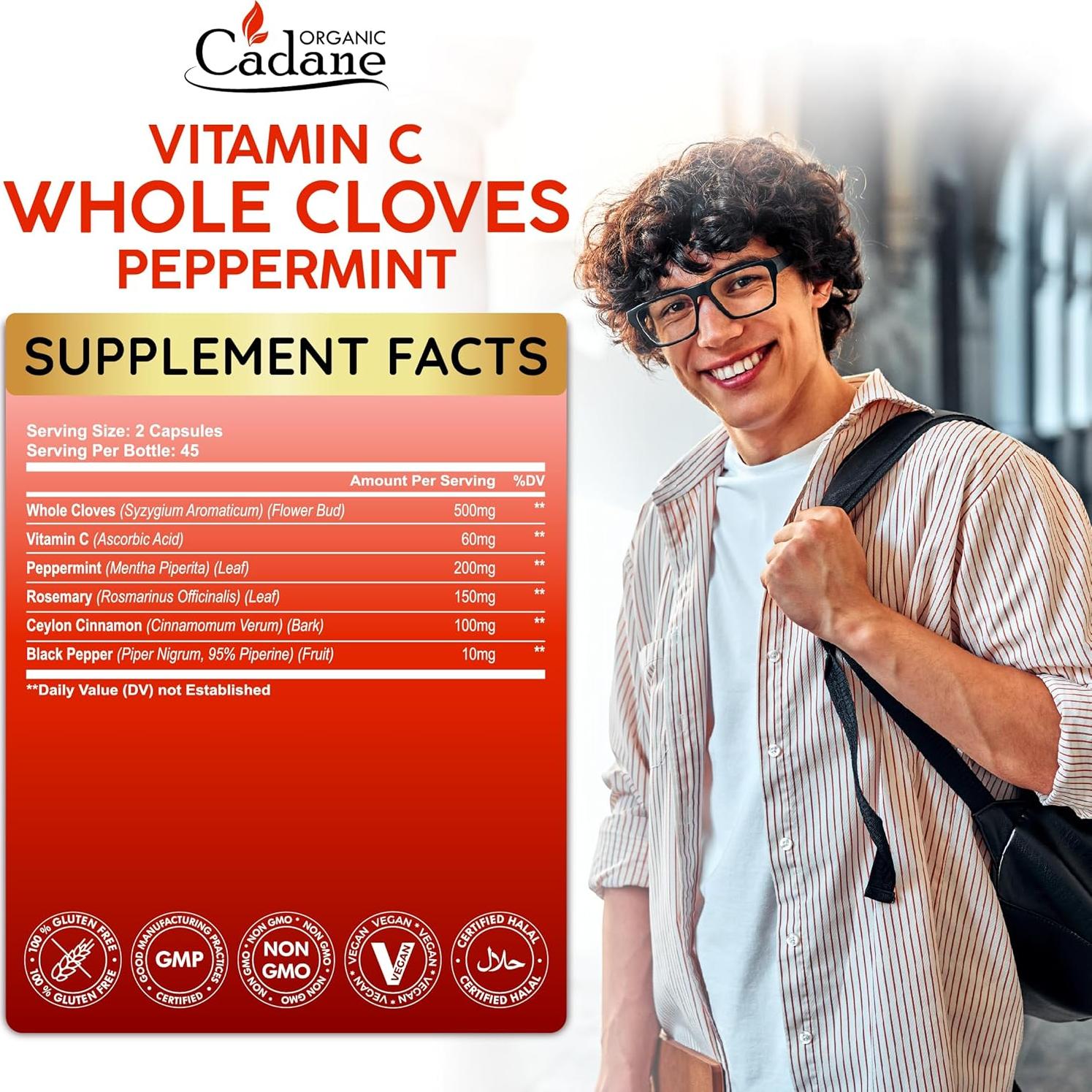 Suplemento Herbal Cadane 6 en 1 - 90 Cápsulas Veganas