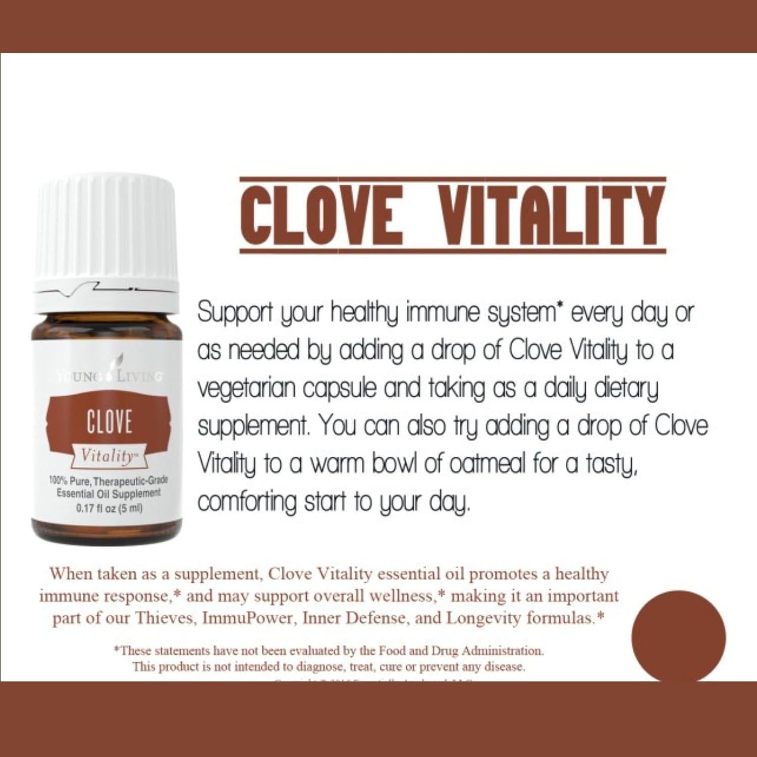 Aceite Esencial Clavo Vitality Young Living 5ml Antioxidante