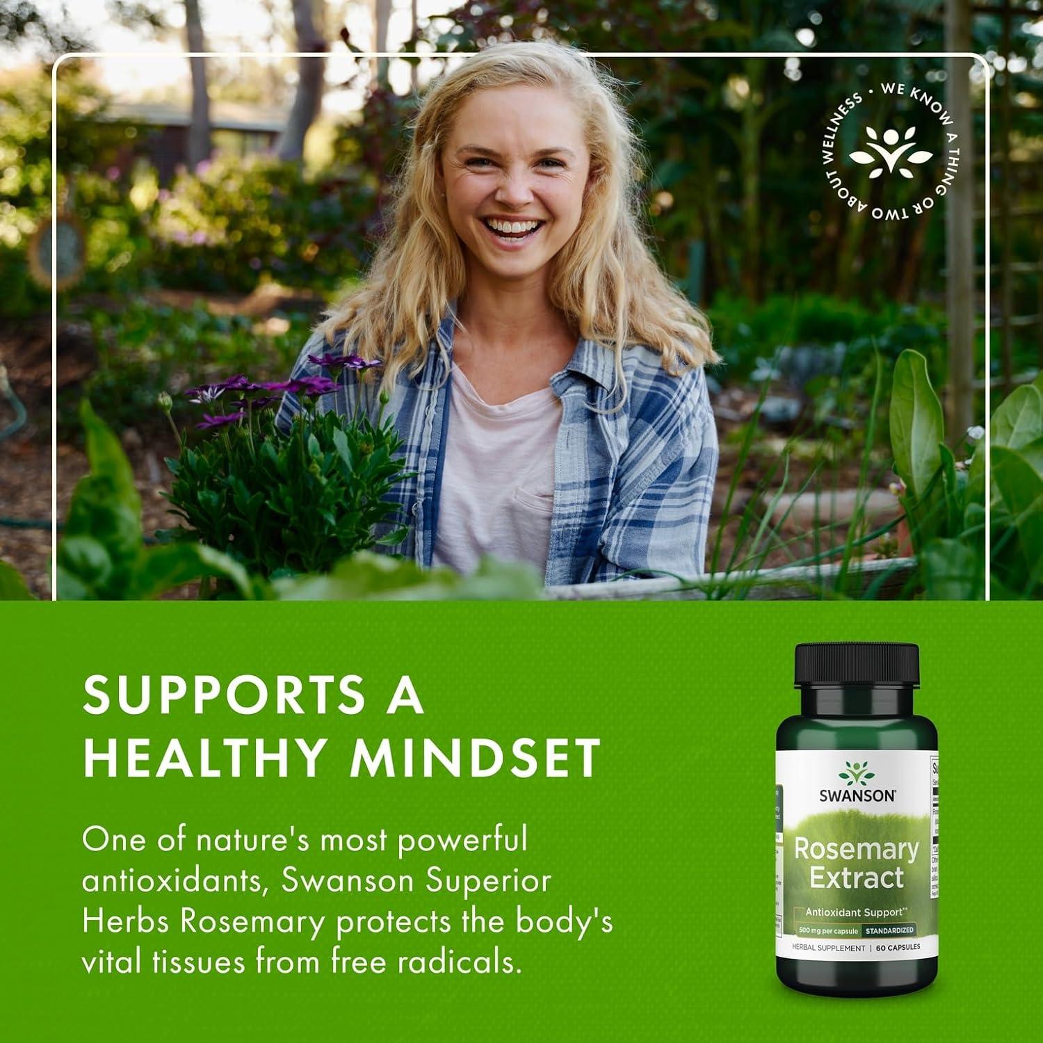 Extracto de Romero Swanson 500 mg - 60 Cápsulas Estandarizadas