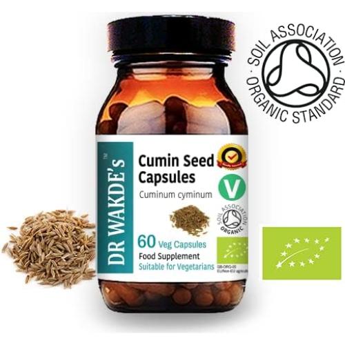 Cápsulas de Semillas de Comino Orgánico DR WAKDE - 60 Veganas