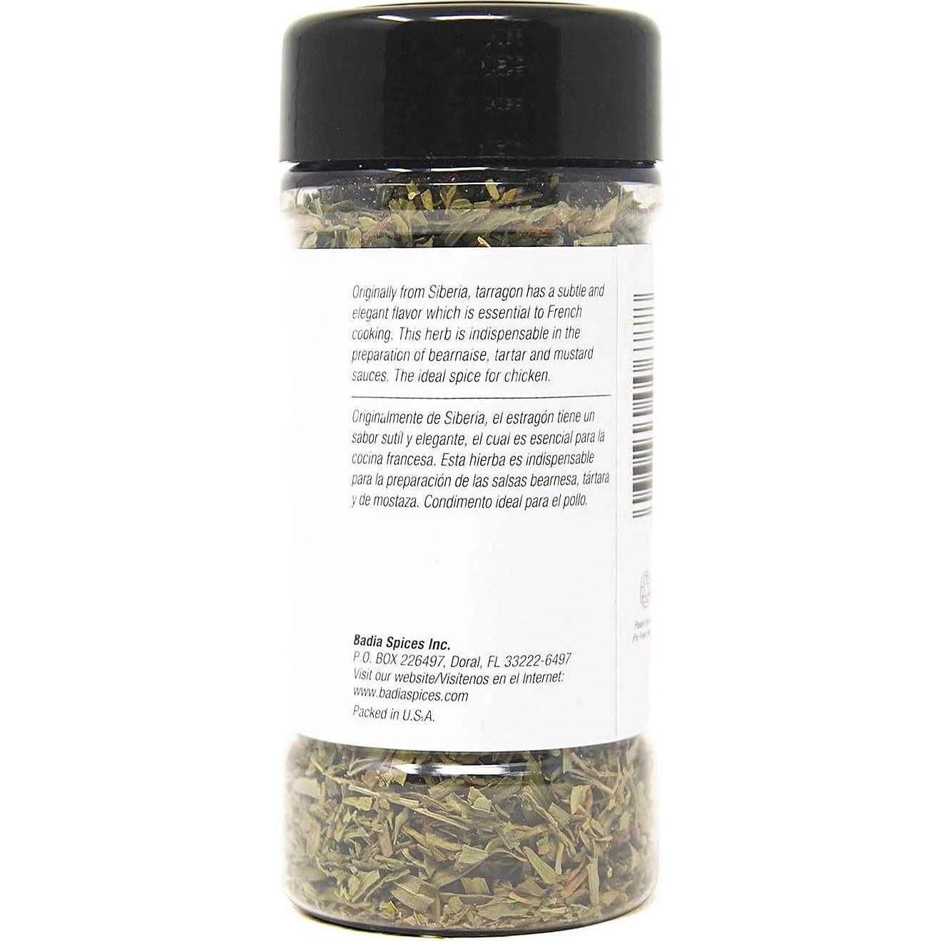 Estragón Seco Badia 14 g - Hierba Aromática para Cocina Francesa