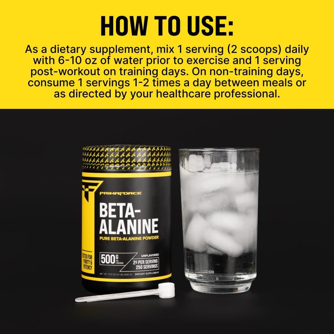 Beta Alanina en Polvo PrimaForce 500g - Suplemento Fitness