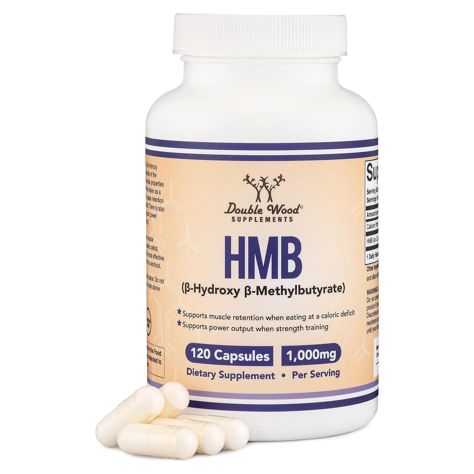 Suplemento HMB Double Wood 120 Cápsulas 1000mg No OGM