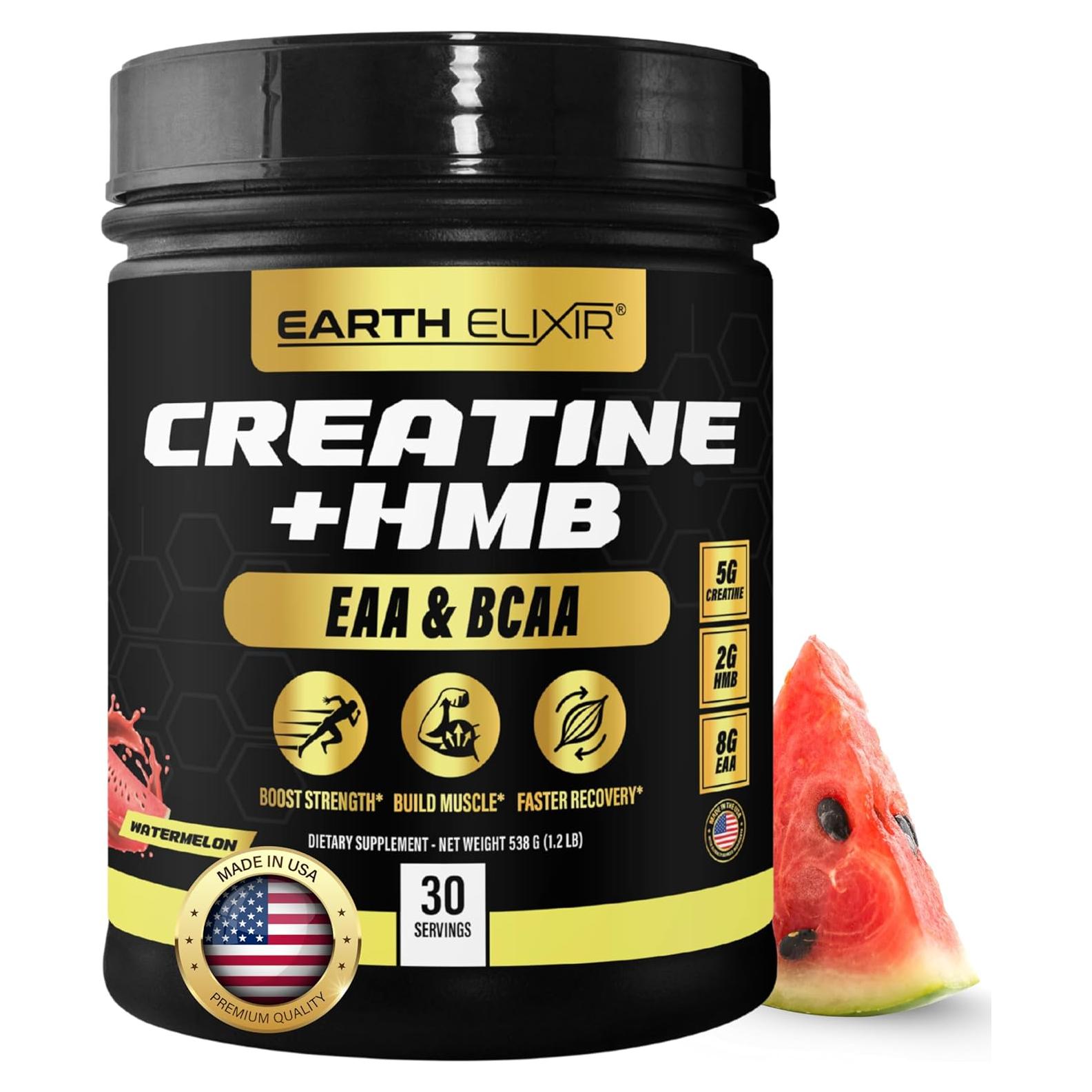 Suplemento de Creatina HMB Earth Elixir 5g Creatina 2g HMB