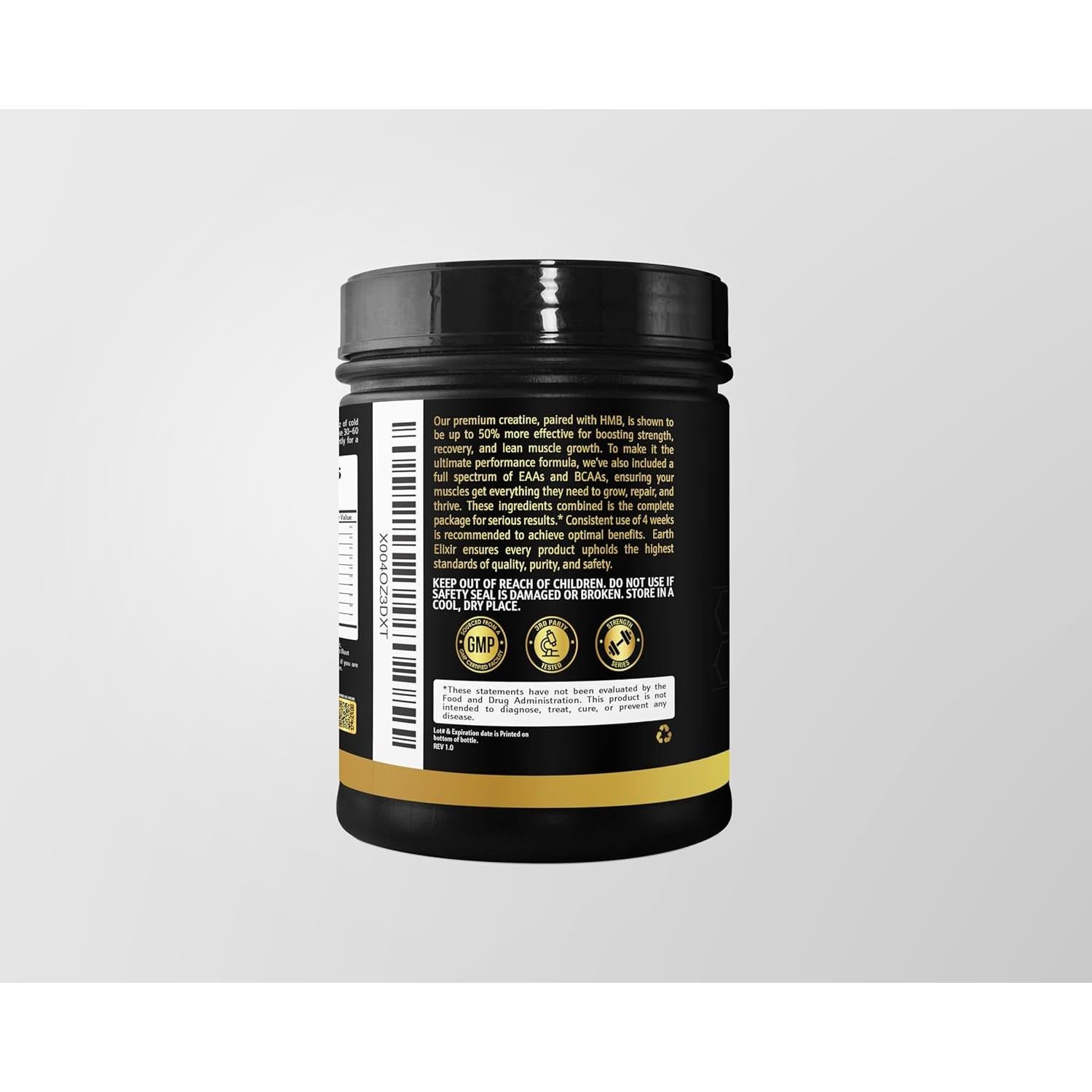 Suplemento de Creatina HMB Earth Elixir 5g Creatina 2g HMB