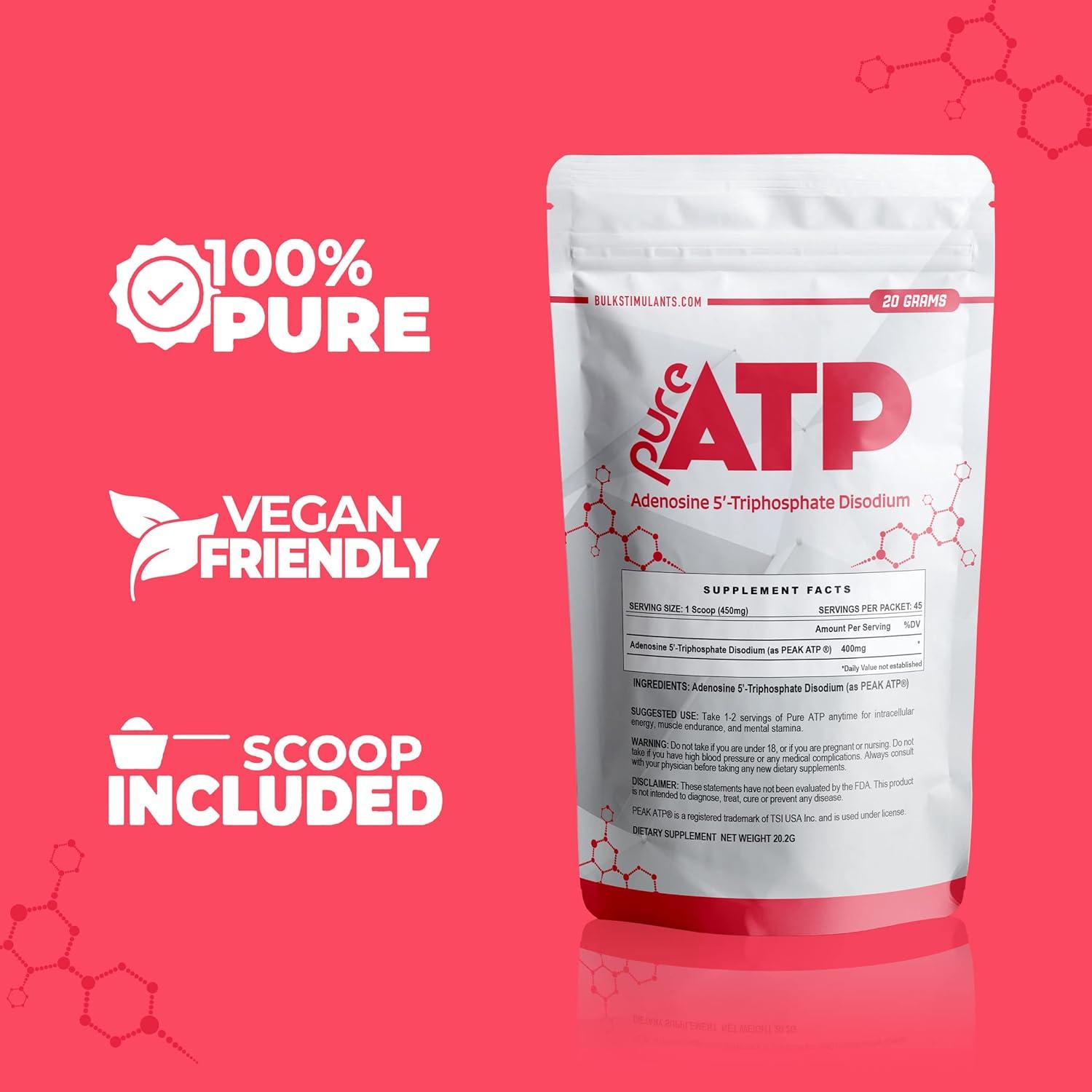Polvo de ATP Puro BulkStimulants - 20g Energía y Fuerza