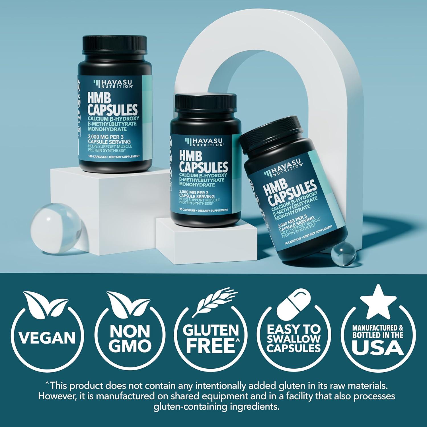 Cápsulas de HMB 2000mg Havasu Nutrition - 120 Unidades Veganas