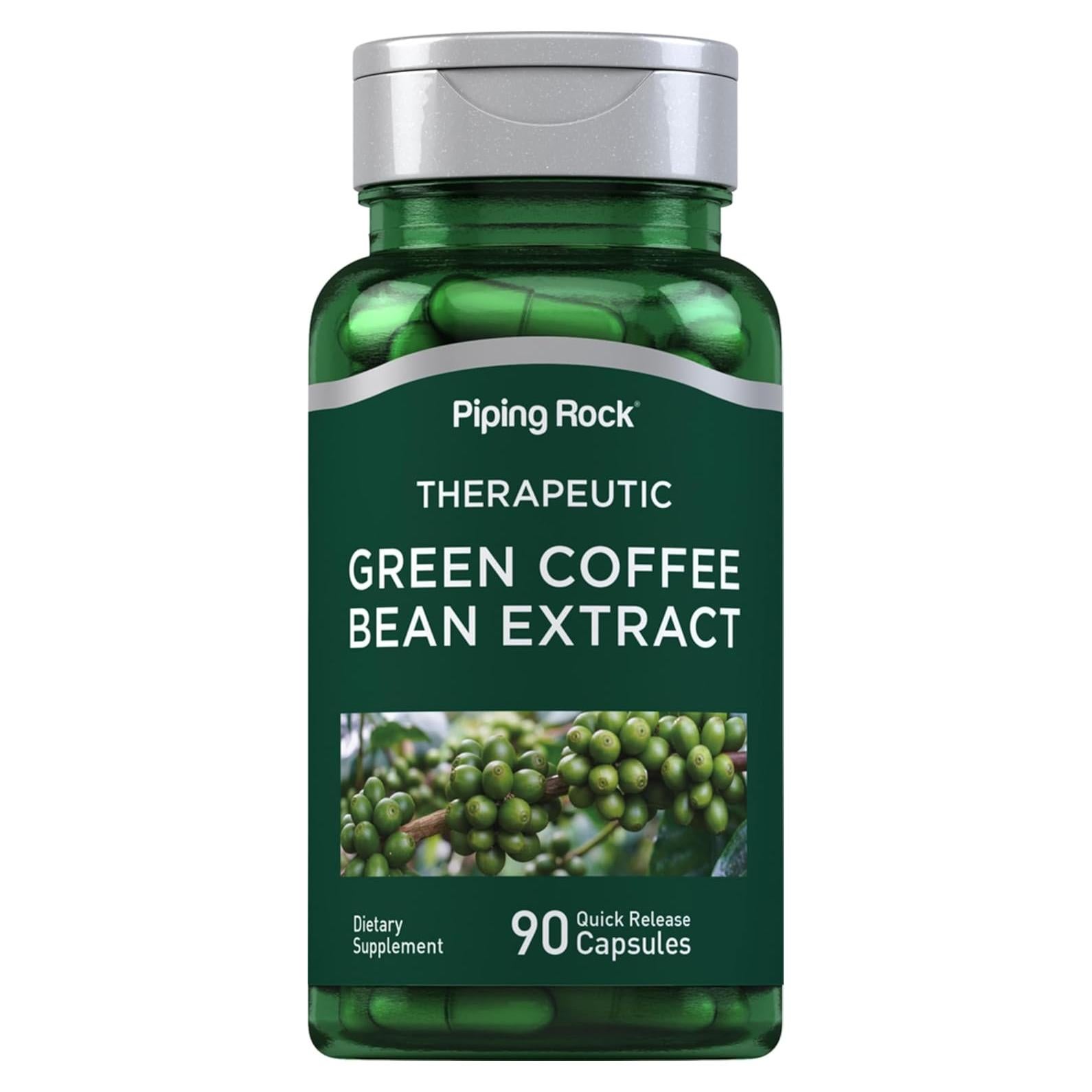 Extracto de Grano de Café Verde Piping Rock 8000 mg 90 Cápsulas