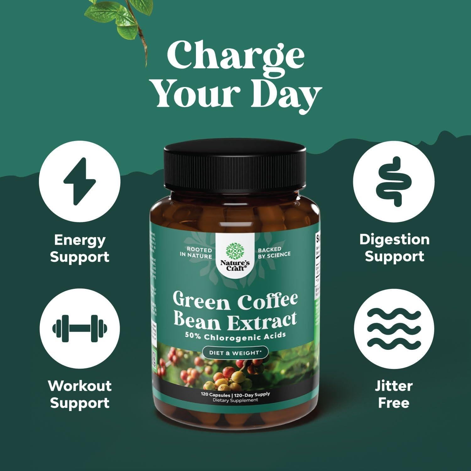 Extracto de Grano de Café Verde Nature Berg 120 Pastillas